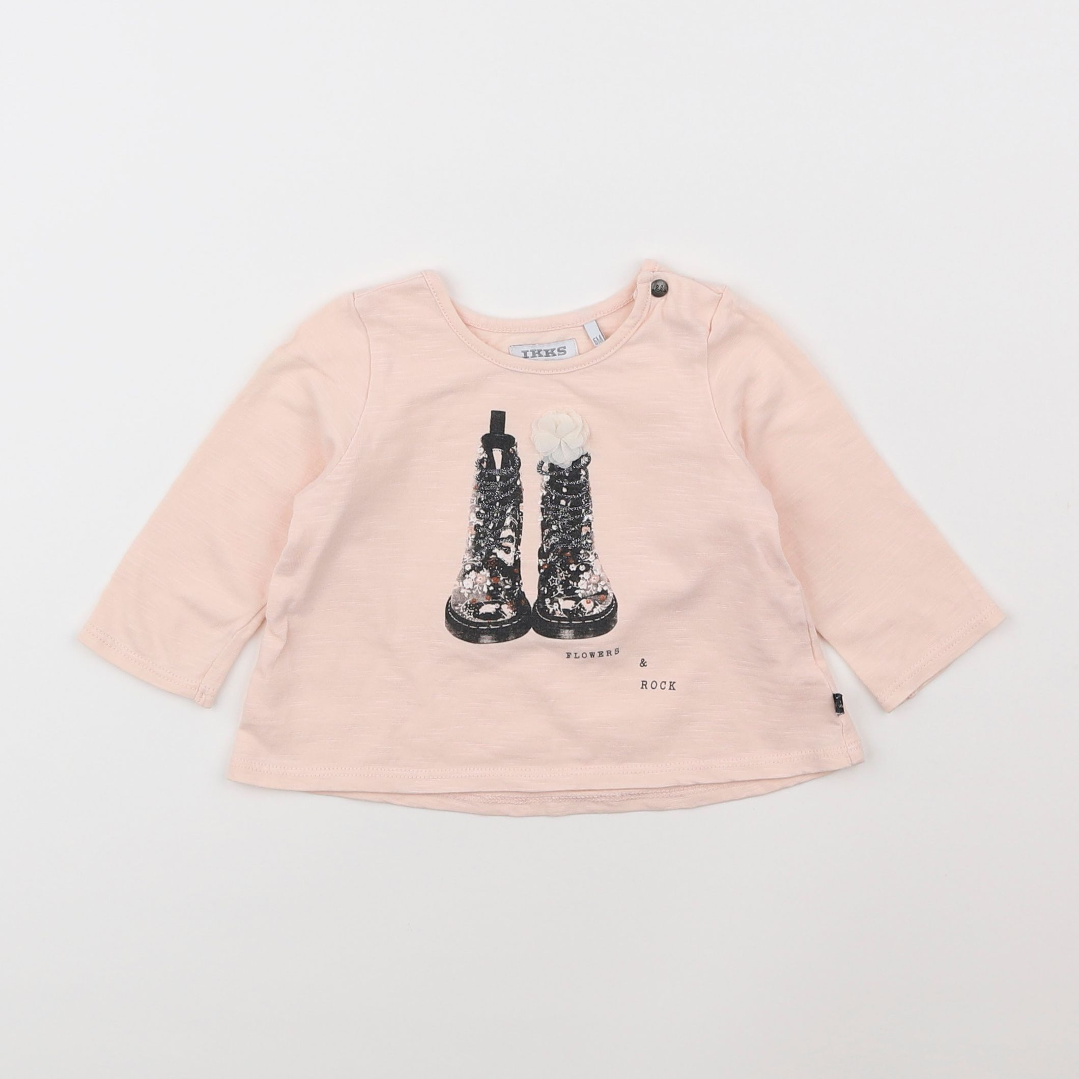 IKKS - tee-shirt rose - 6 mois