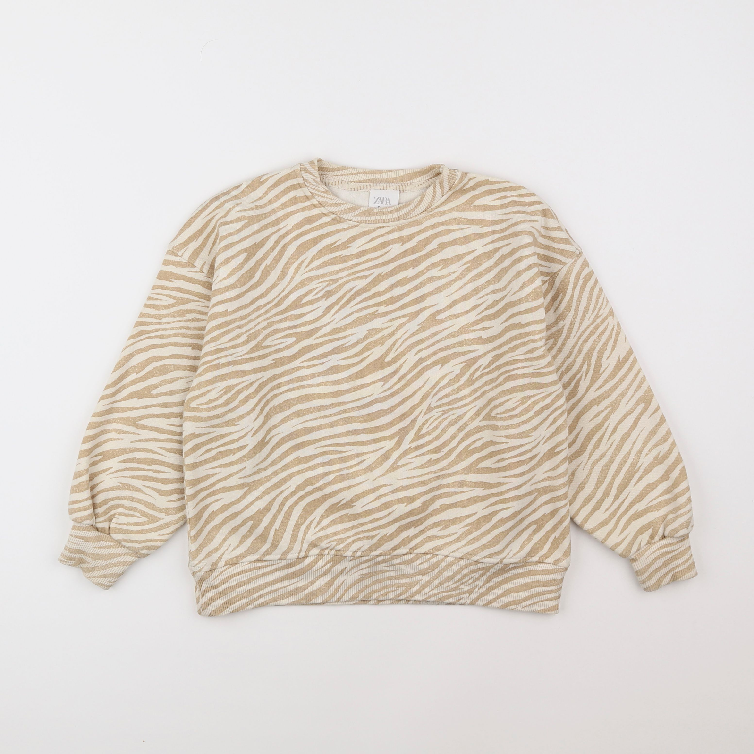 Zara - sweat beige - 7 ans