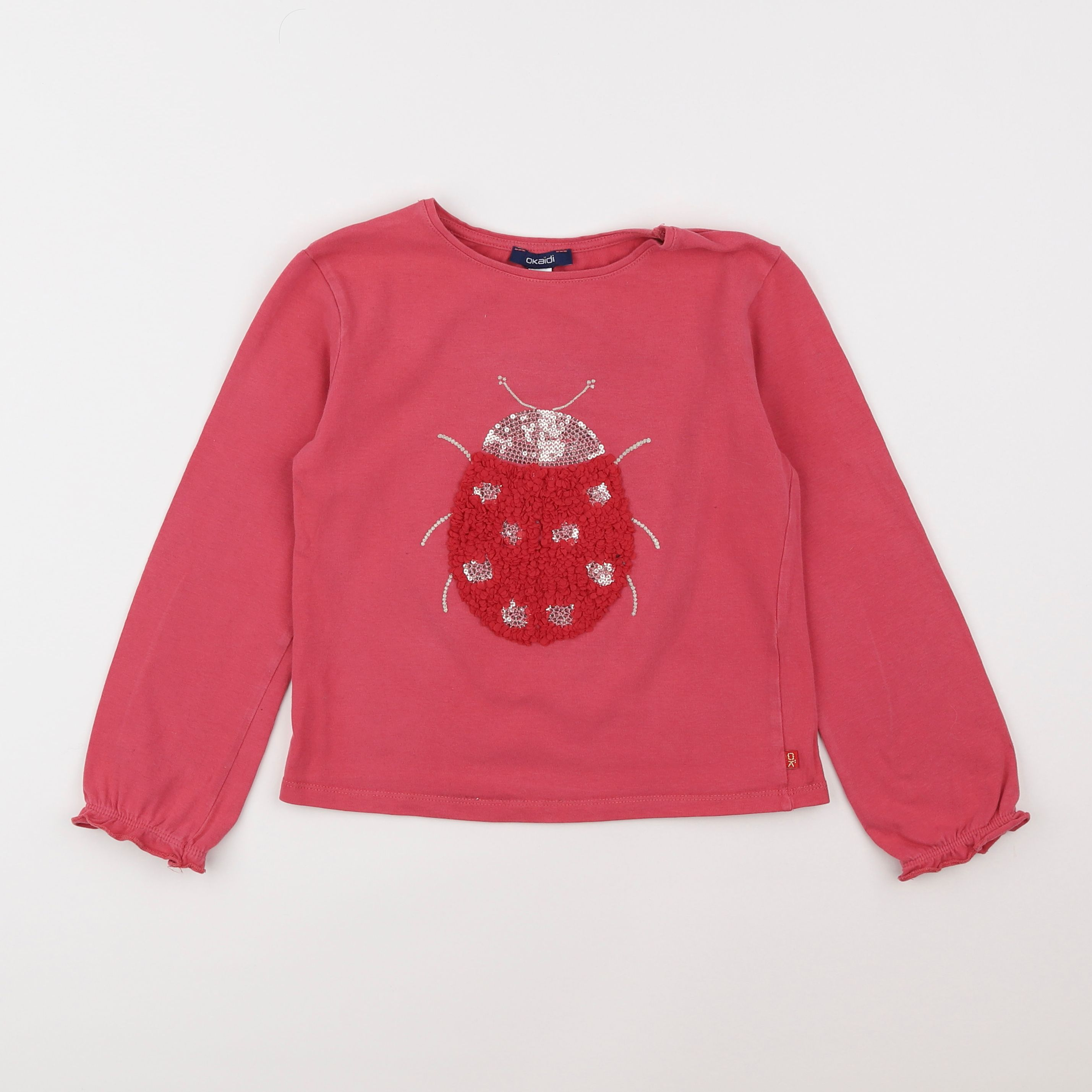 Okaidi - tee-shirt rose - 8 ans