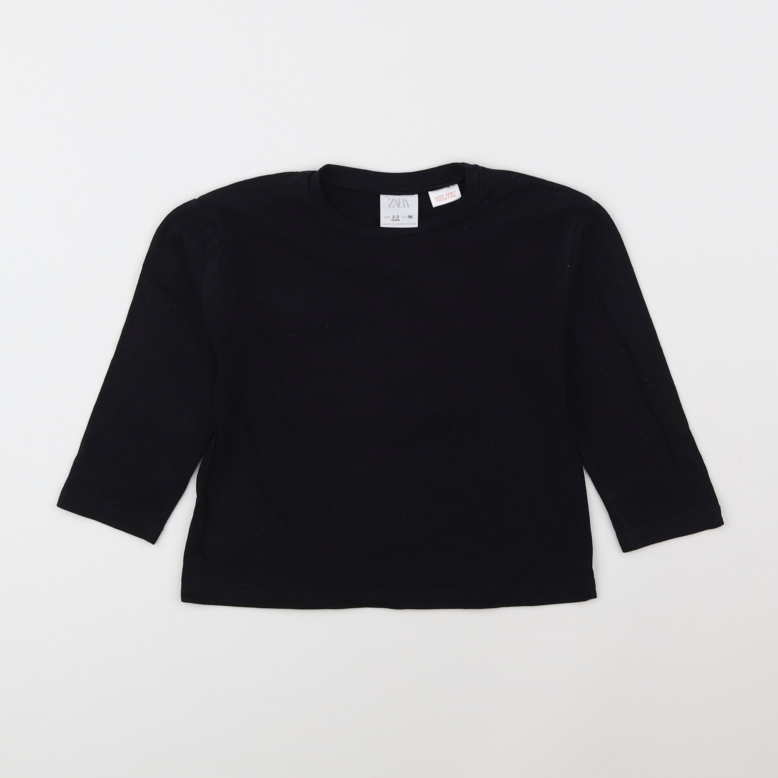 Zara - tee-shirt noir - 2/3 ans