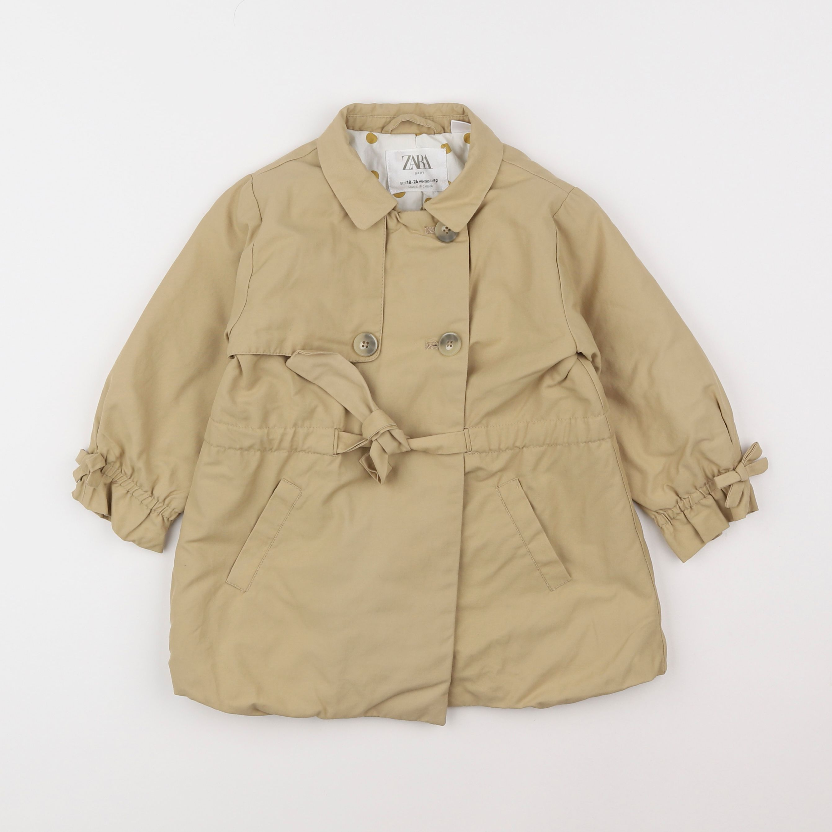 Zara - trench beige - 18 mois à 2 ans