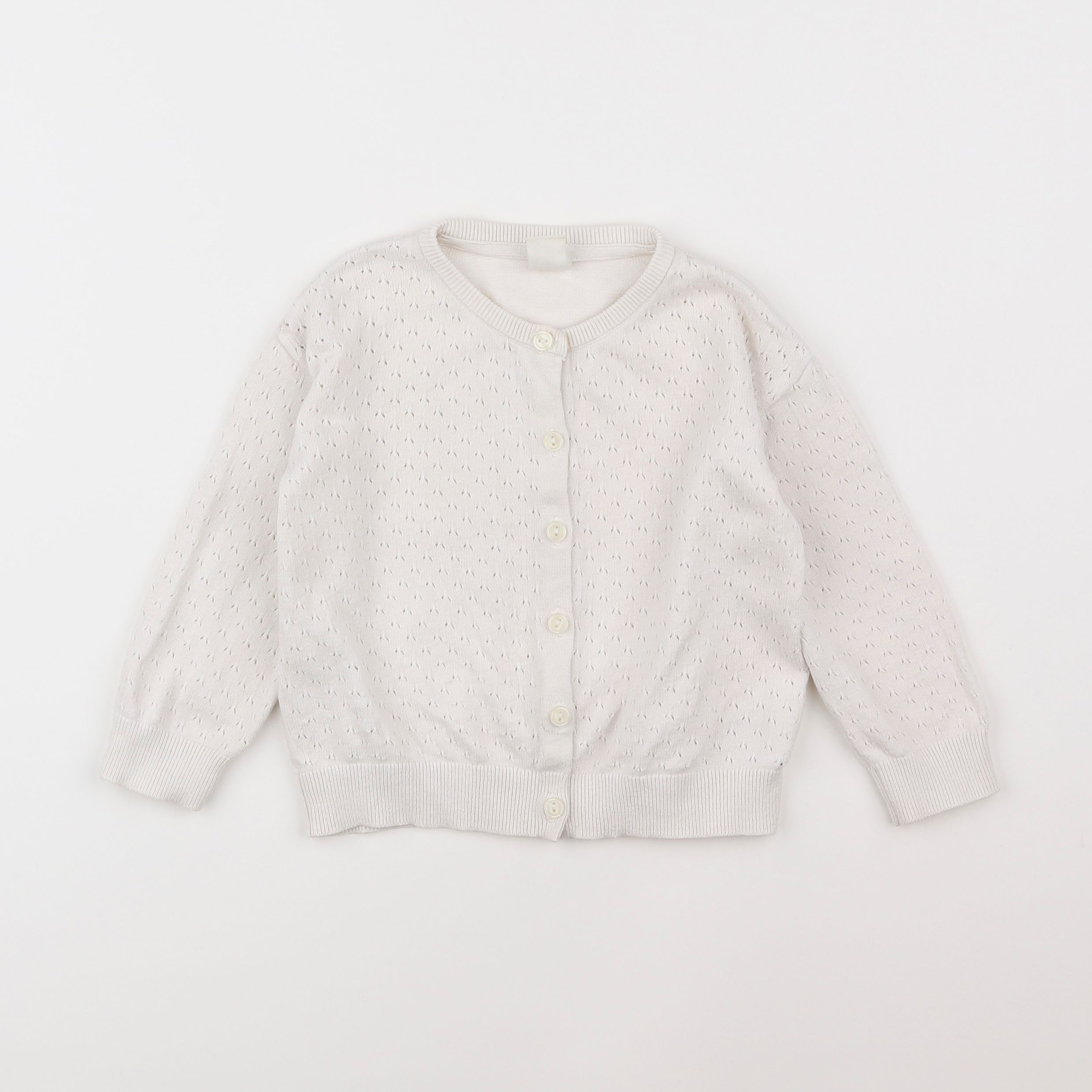 H&M - gilet blanc - 18 mois à 2 ans