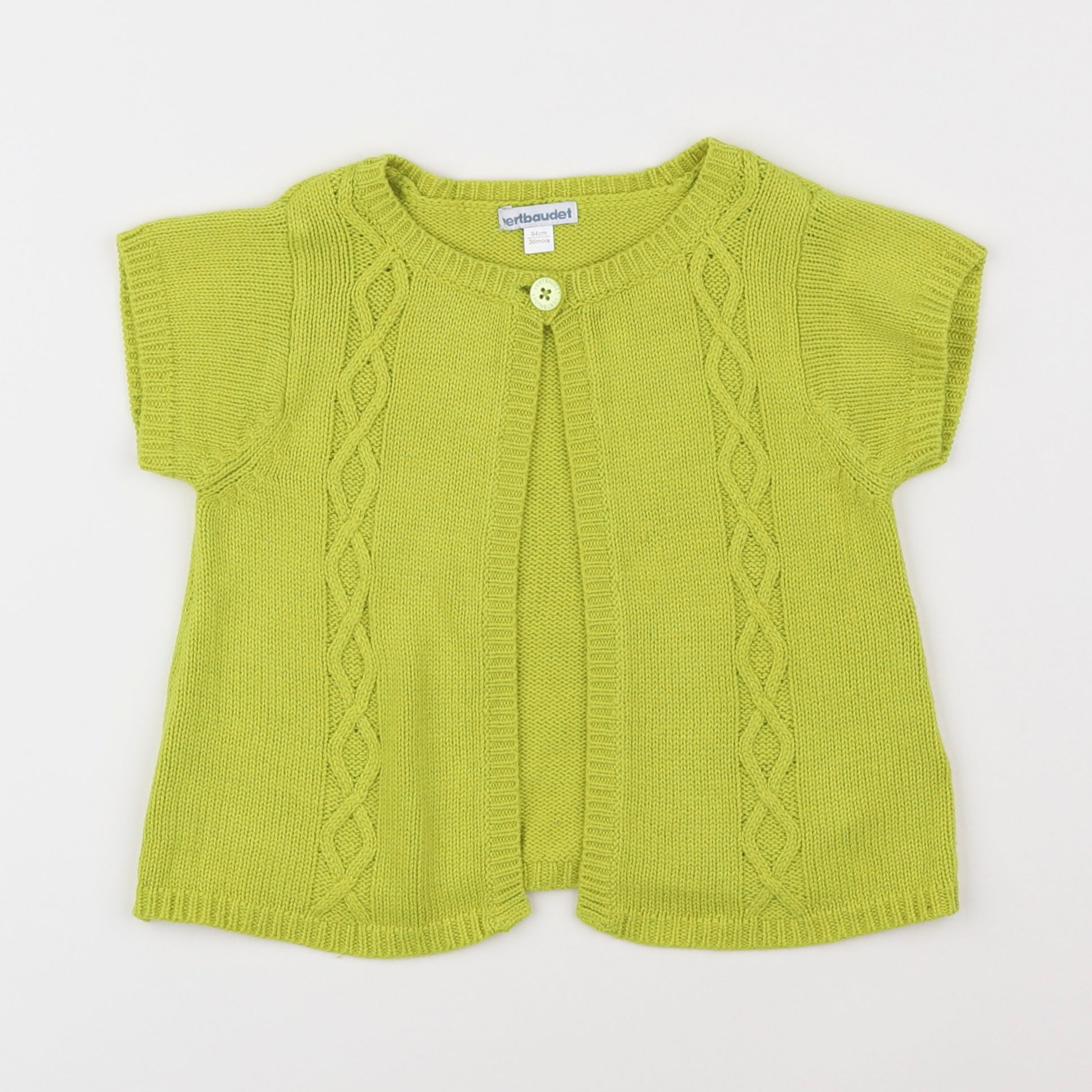 Vertbaudet - gilet vert - 3 ans