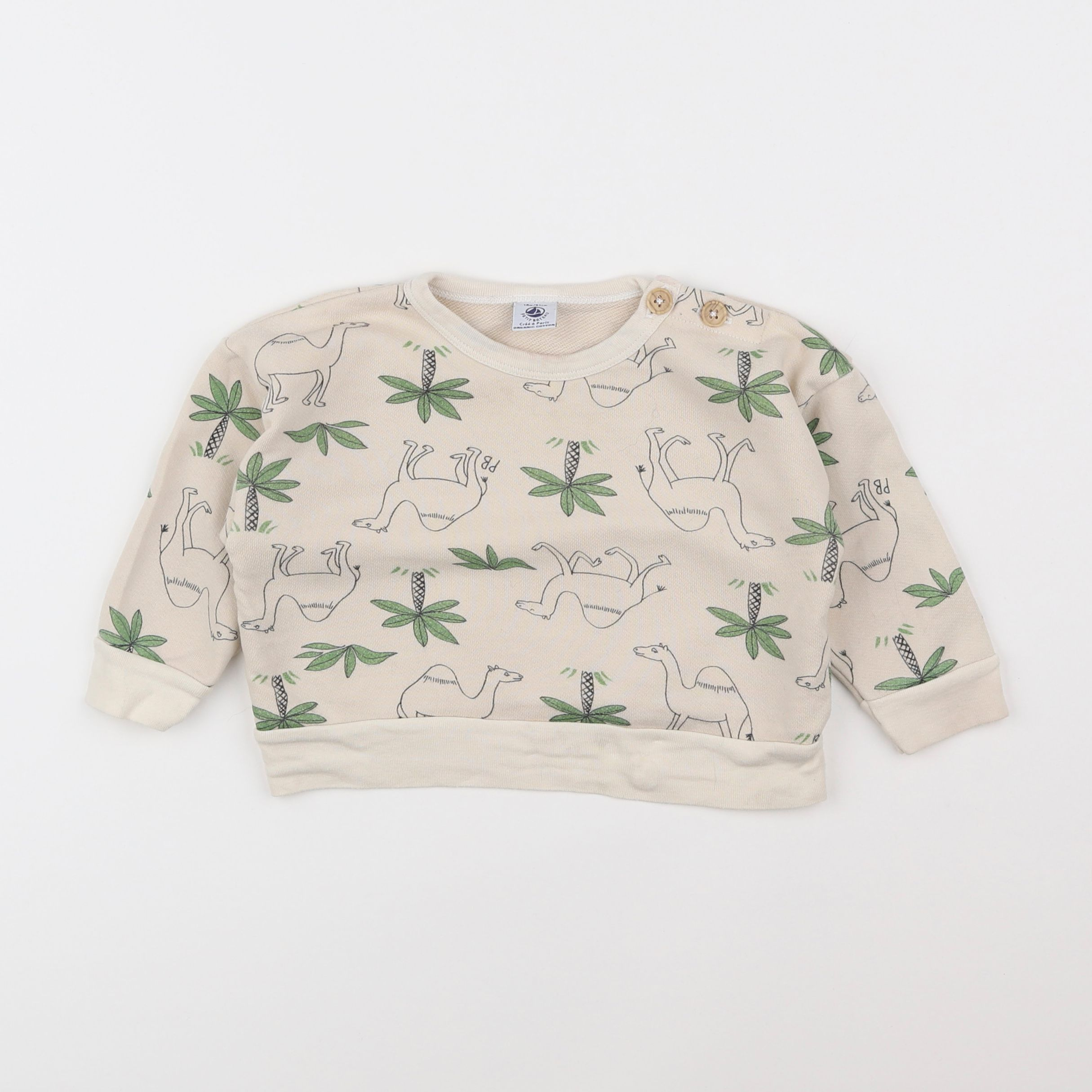 Petit Bateau - sweat multicolore - 18 mois