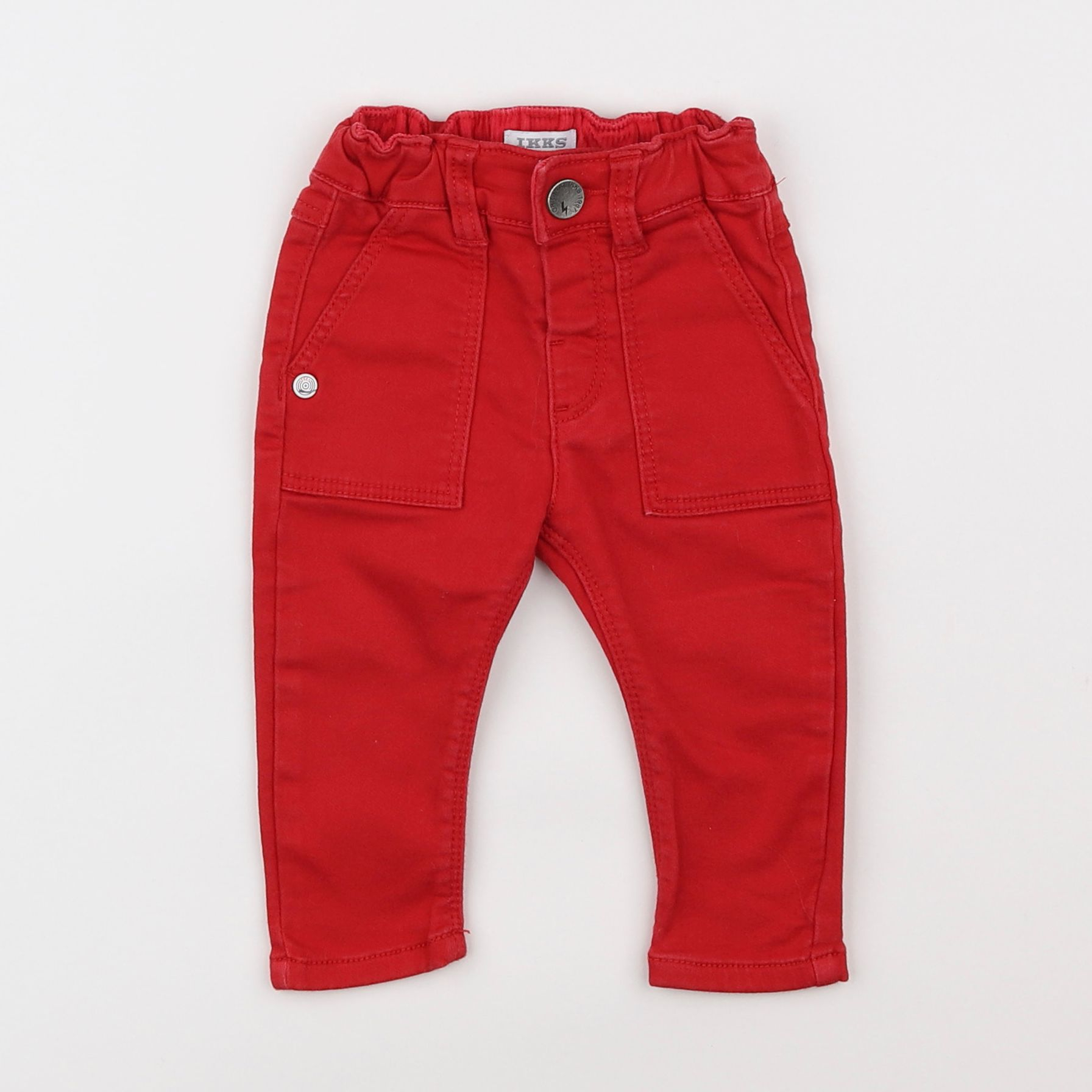 IKKS - jean rouge - 6 mois