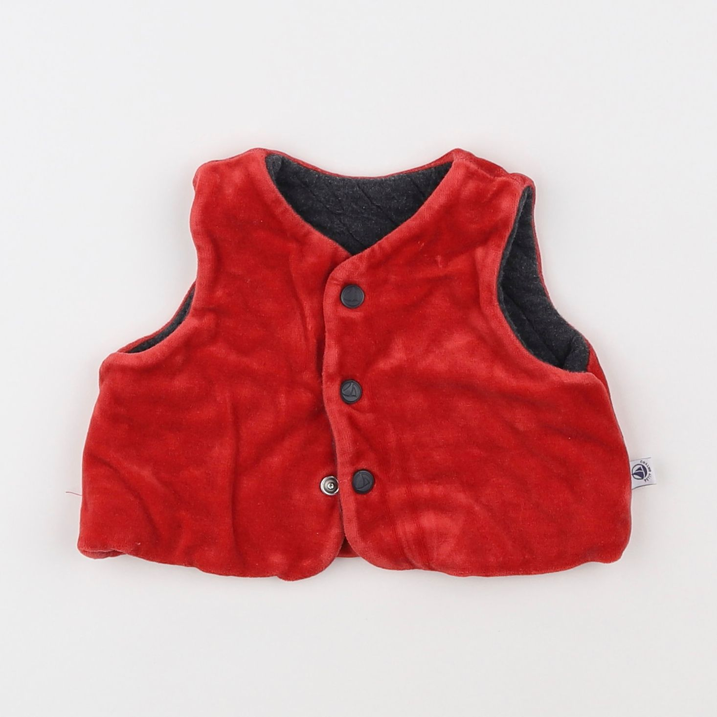 Petit Bateau - gilet rouge - 3 mois