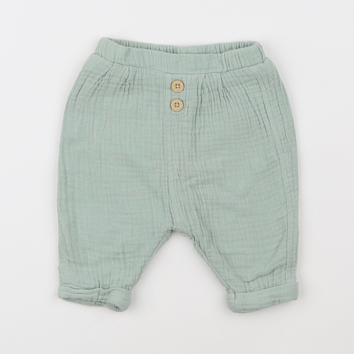 Vertbaudet - pantalon vert - 1 mois