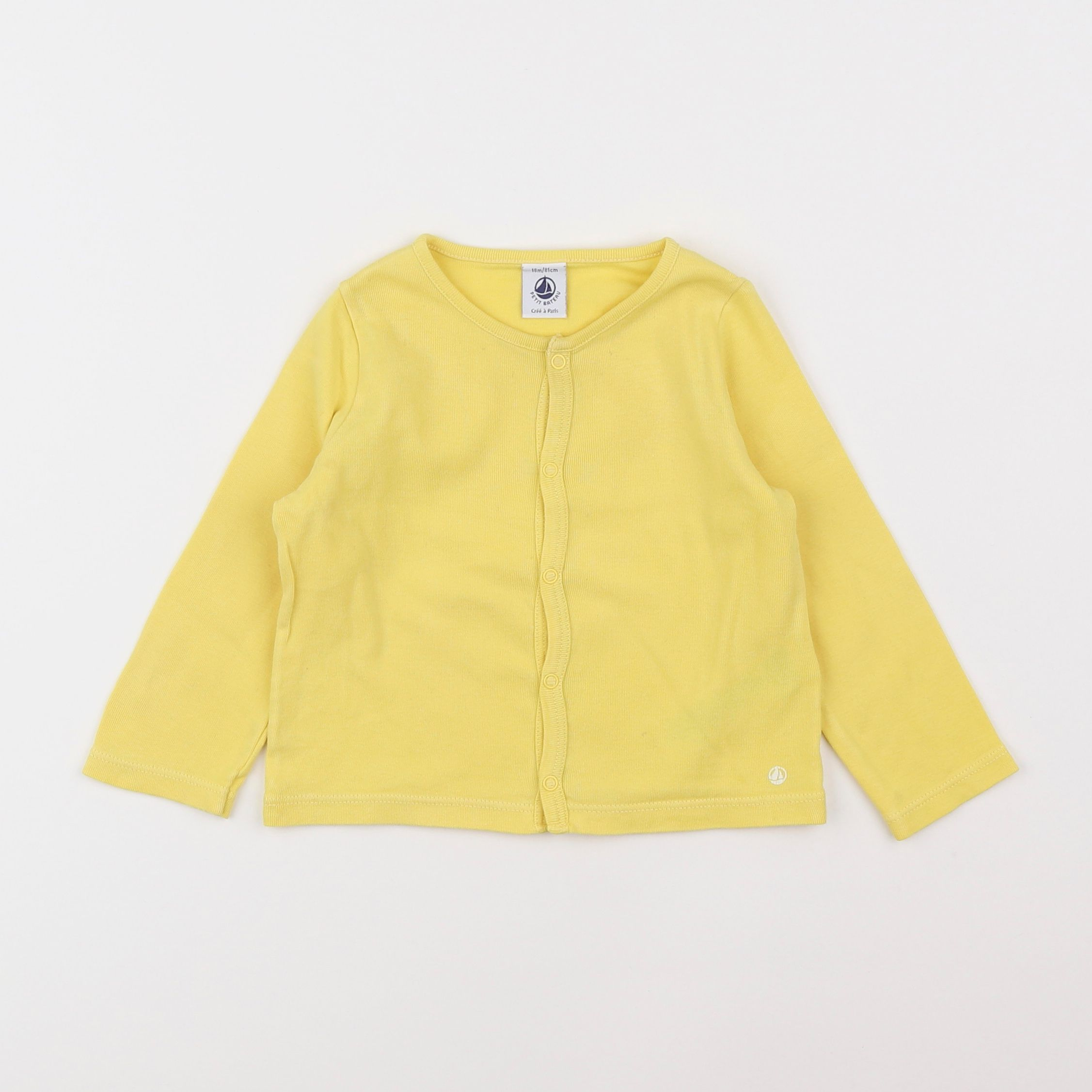 Petit Bateau - tee-shirt jaune - 18 mois