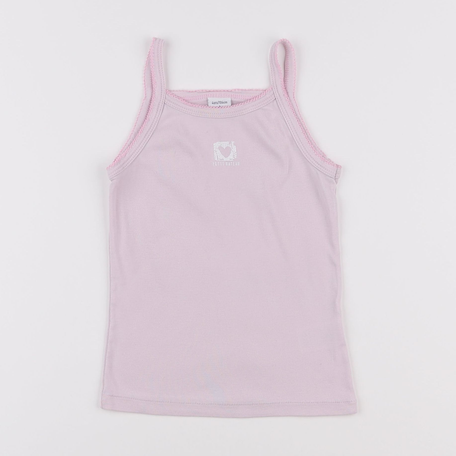 Petit Bateau - maillot de corps rose - 4 ans