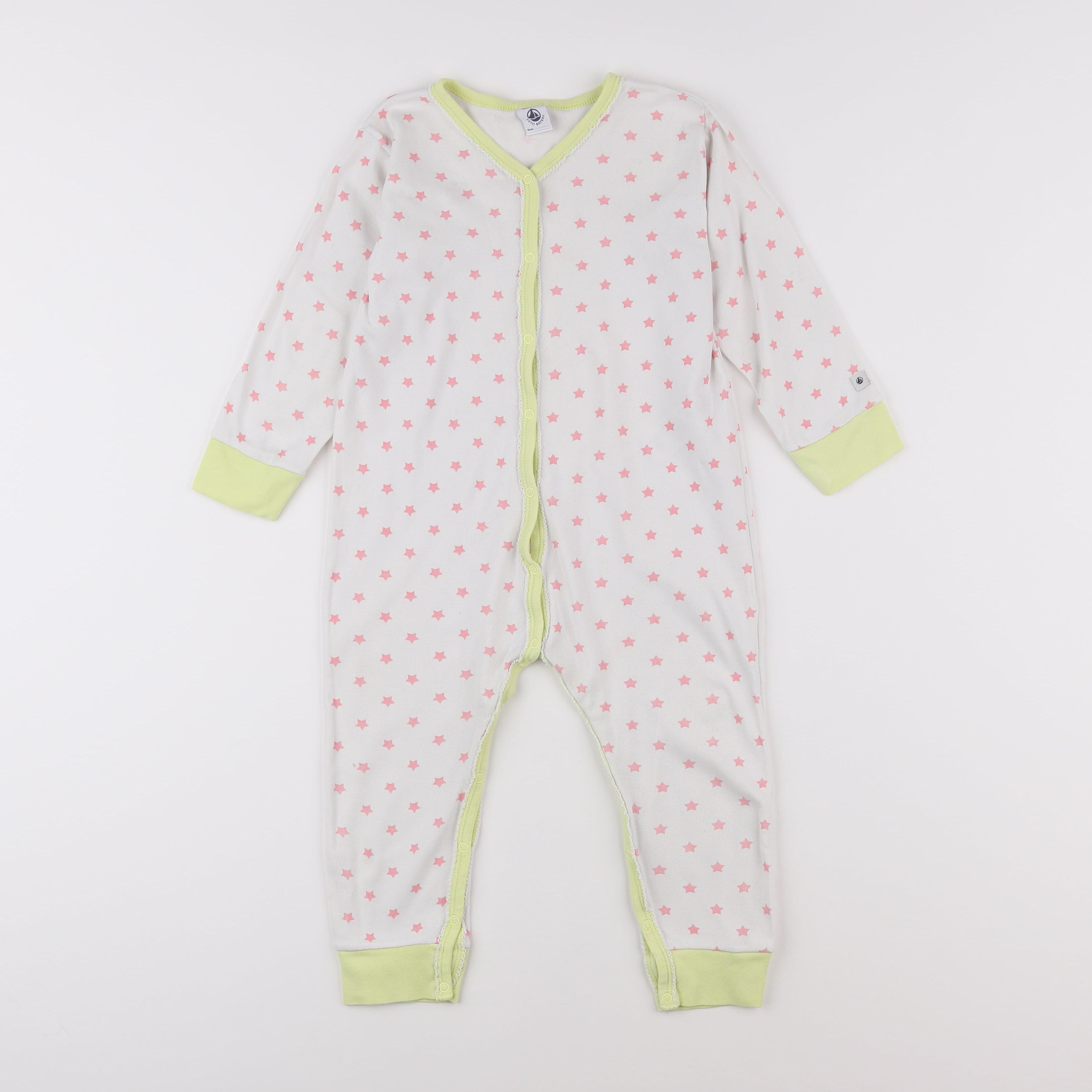 Petit Bateau - pyjama coton blanc - 3 ans