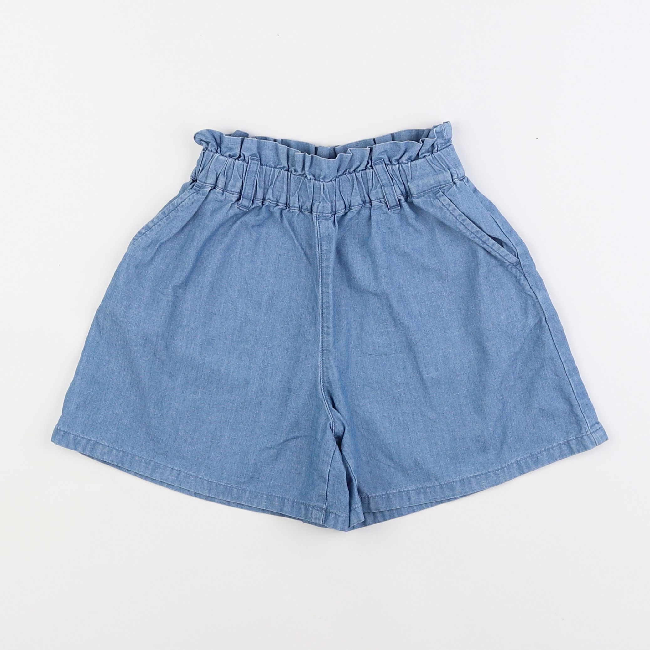 Uniqlo - short bleu - 3/4 ans