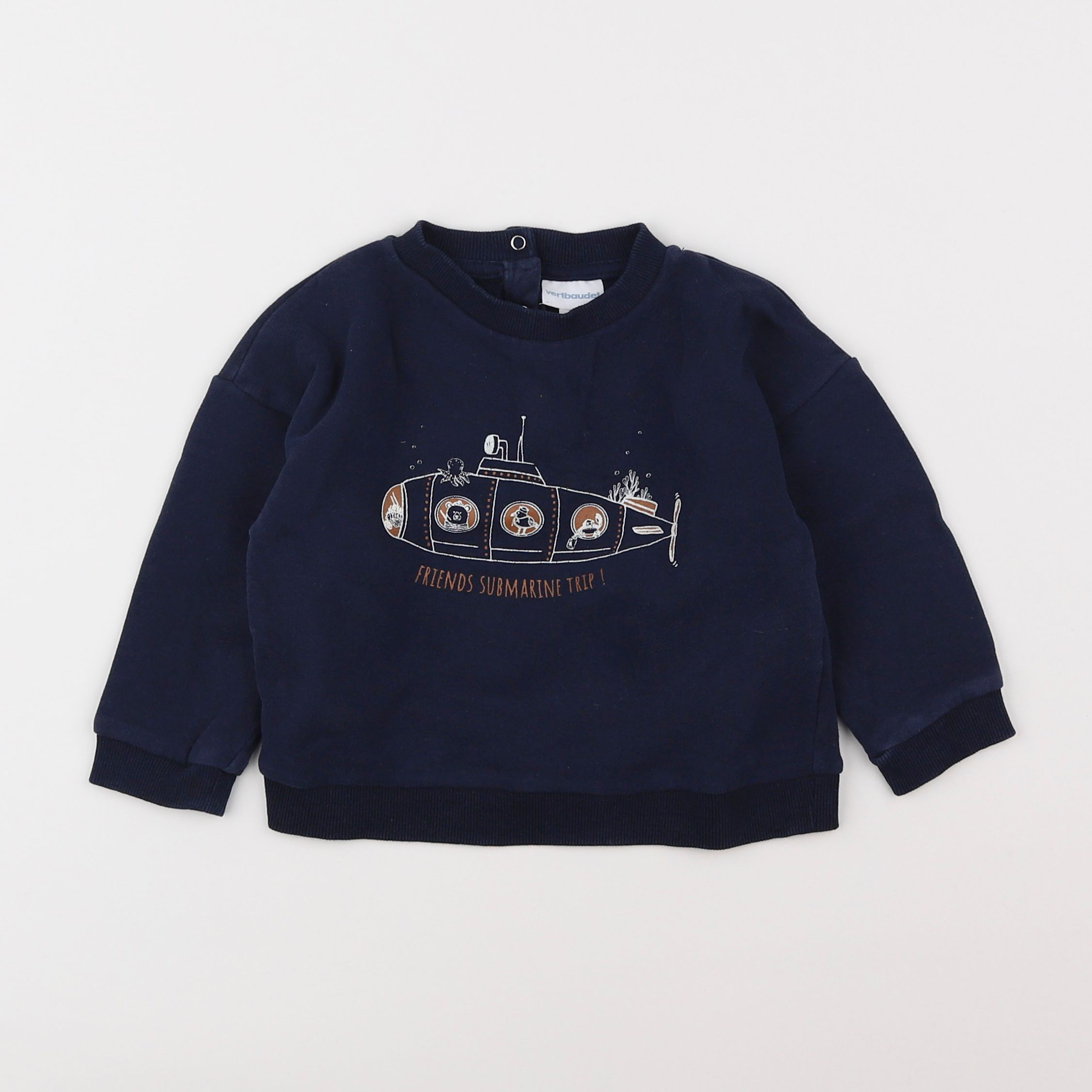 Vertbaudet - sweat bleu - 2 ans