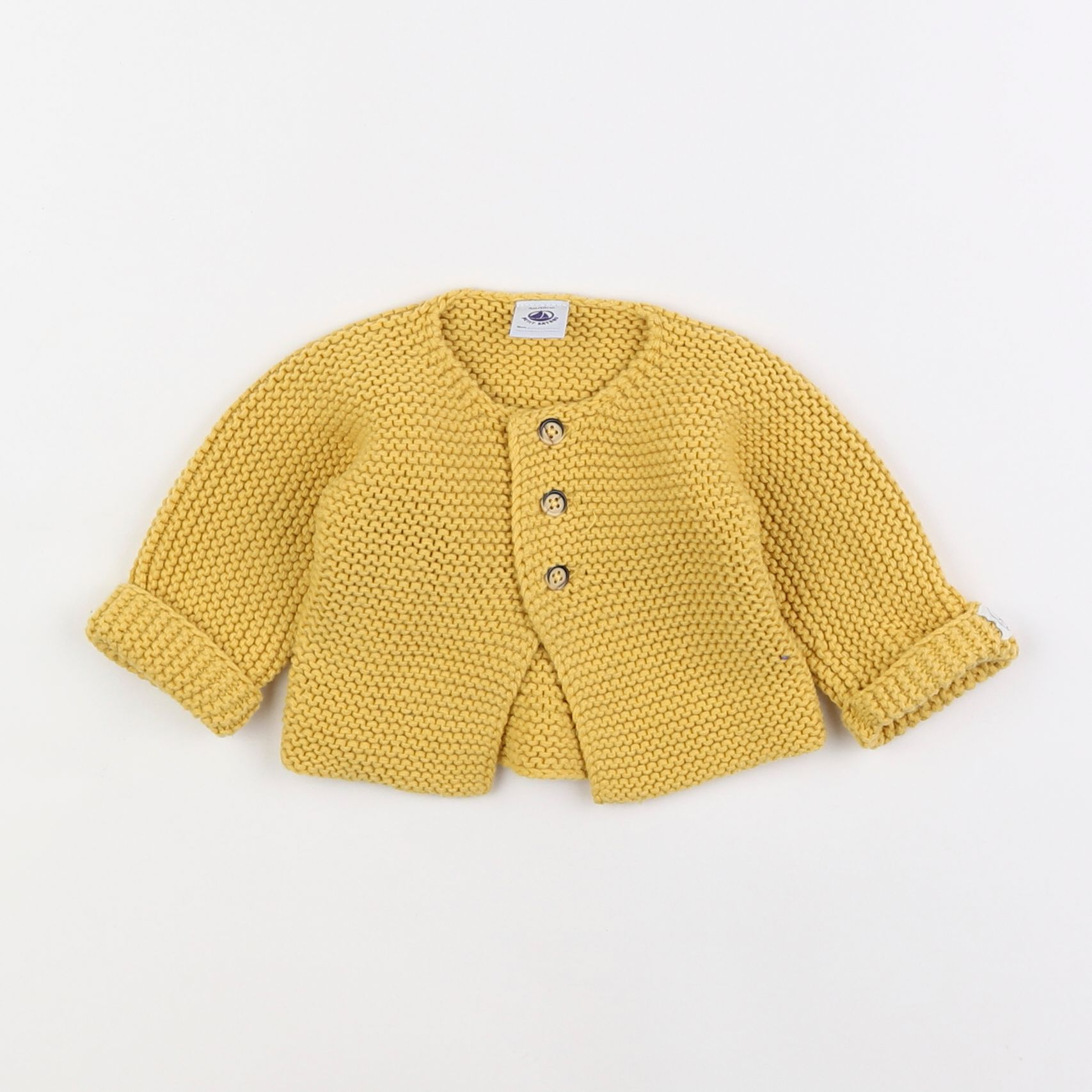 Petit Bateau - gilet jaune - 3 mois