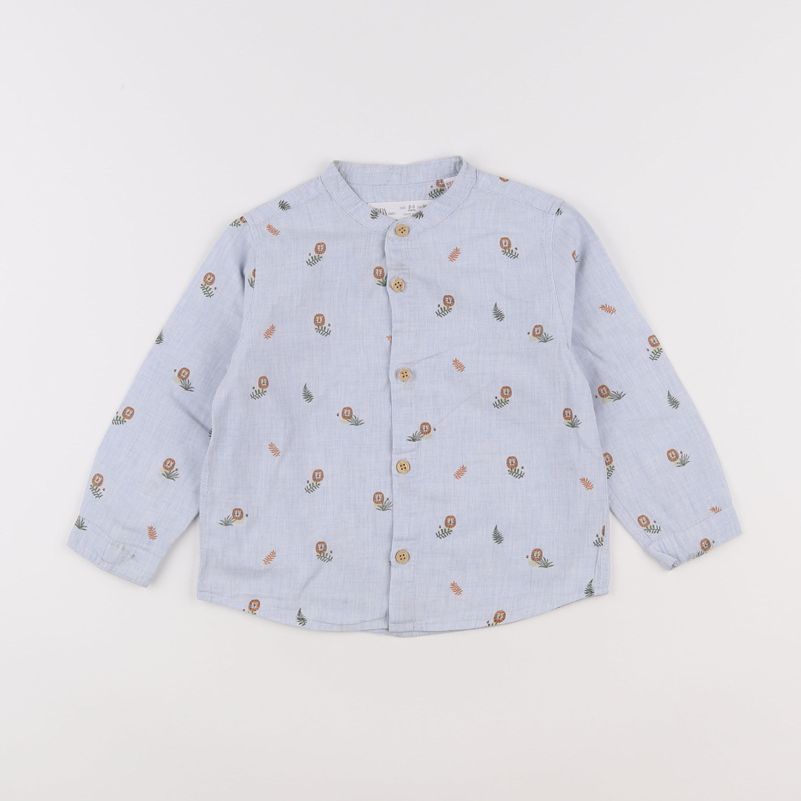 Zara - chemise bleu - 2/3 ans