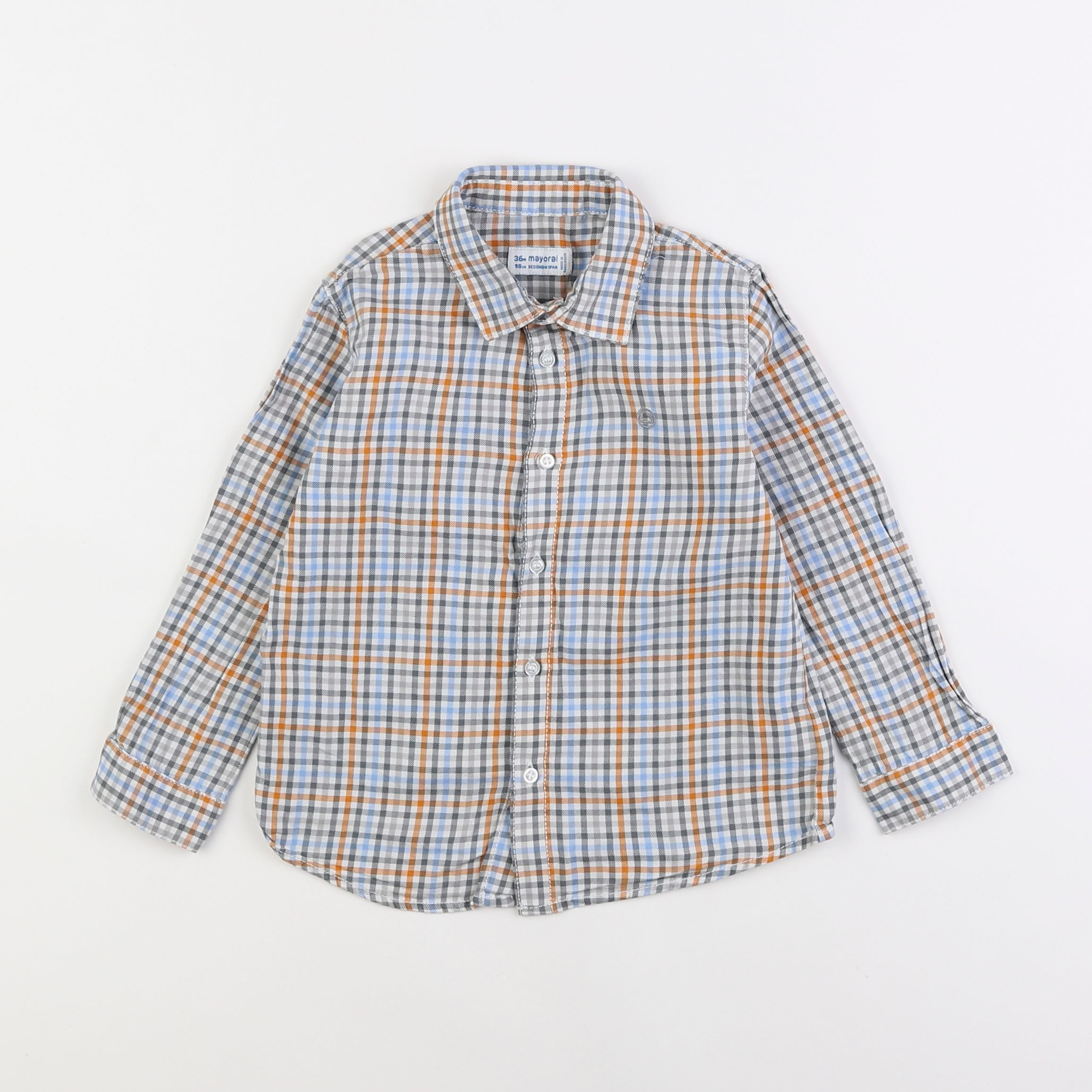 Mayoral - chemise gris, marron - 3 ans