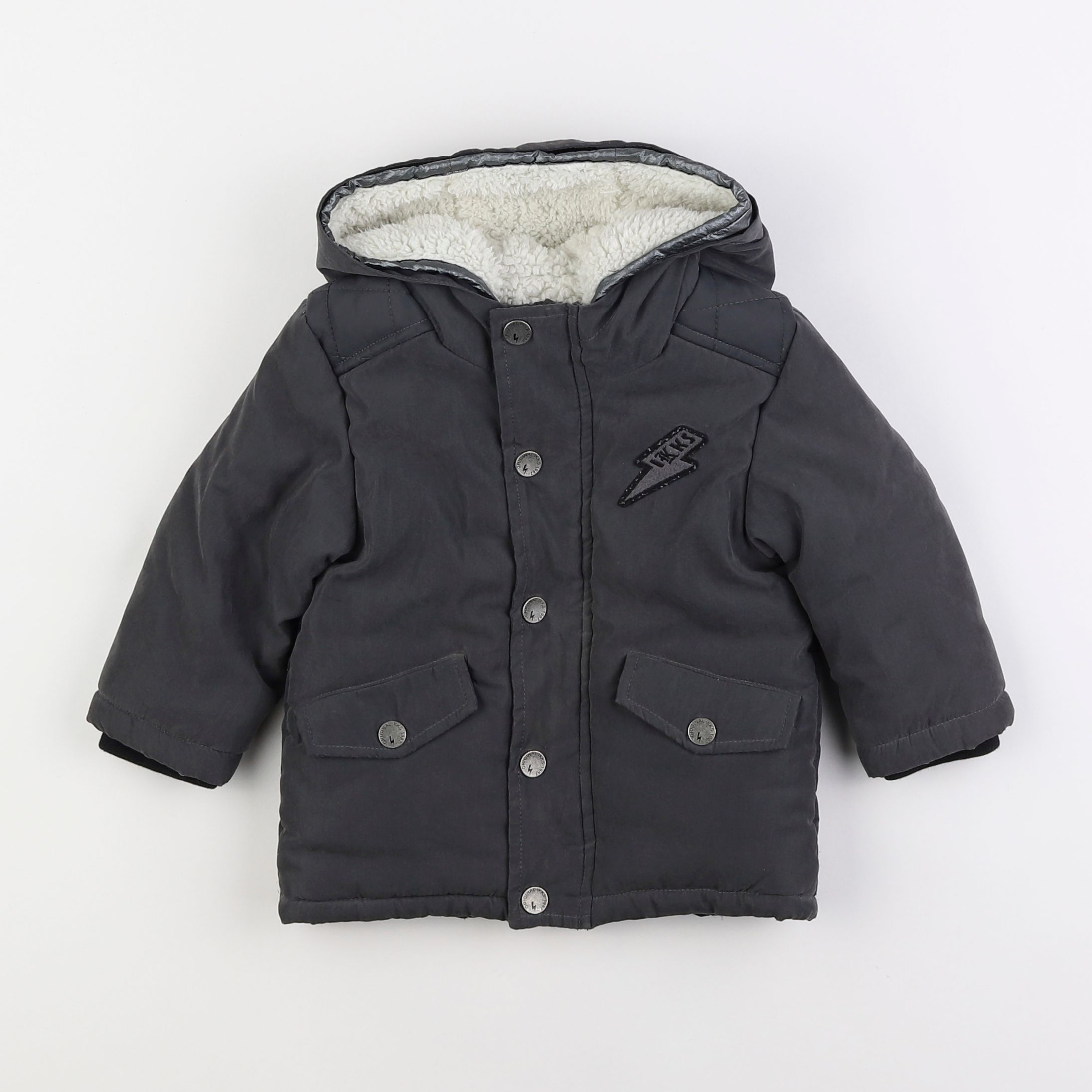 IKKS - parka doublure amovible gris - 12 mois