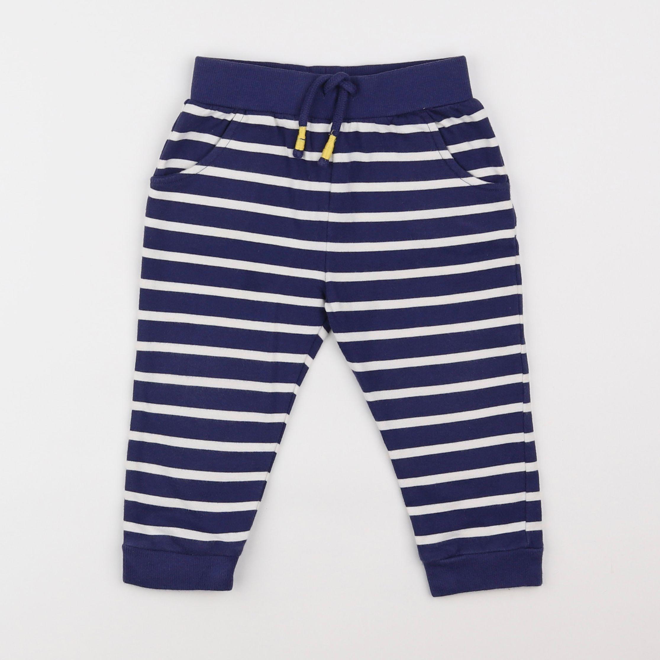 Petit Bateau - jogging blanc, bleu - 12/18 mois