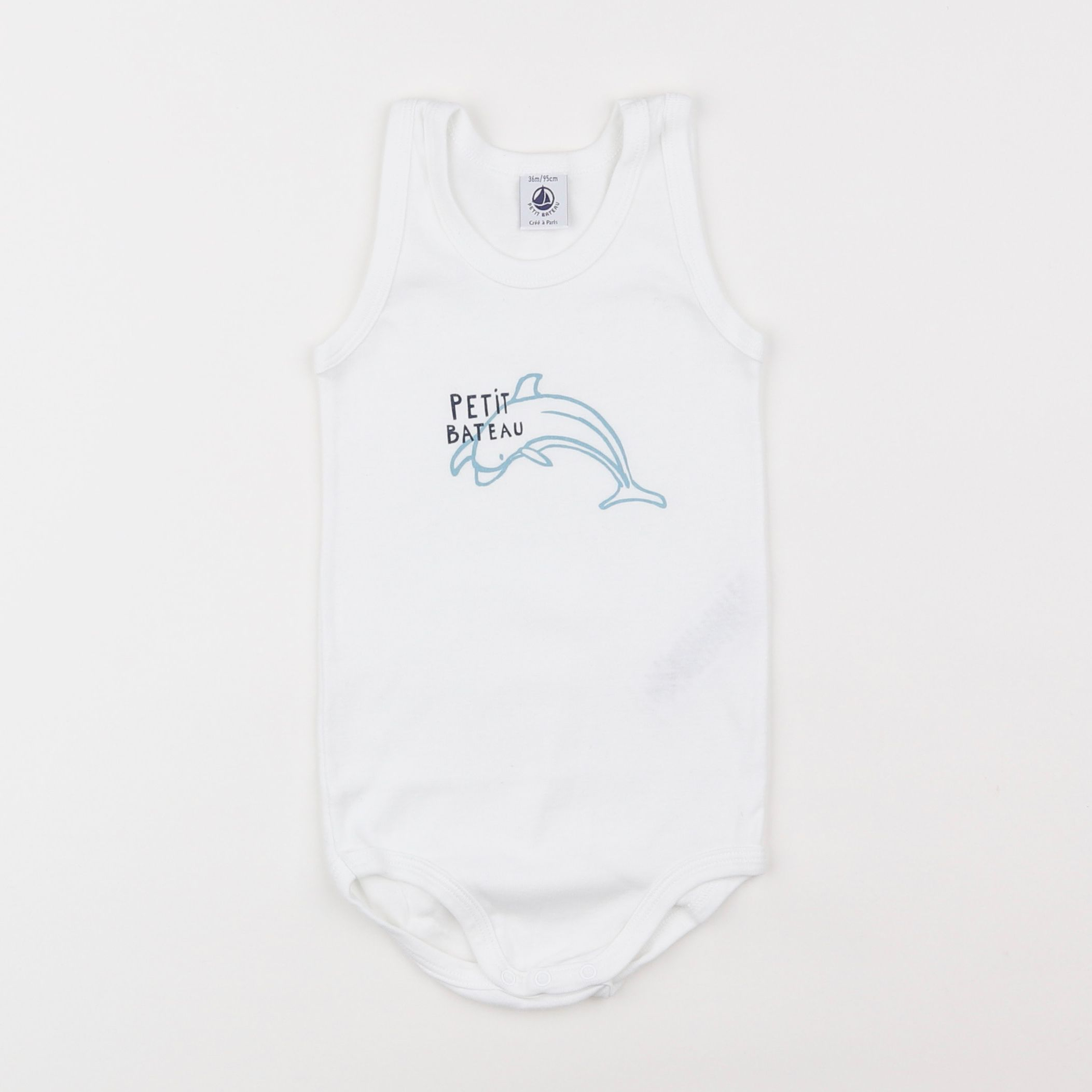 Petit Bateau - body blanc - 3 ans