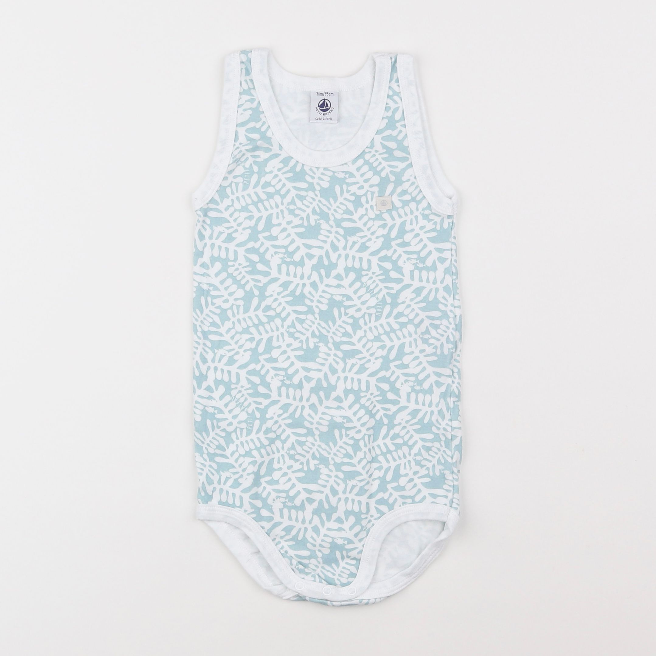 Petit Bateau - body vert - 3 ans