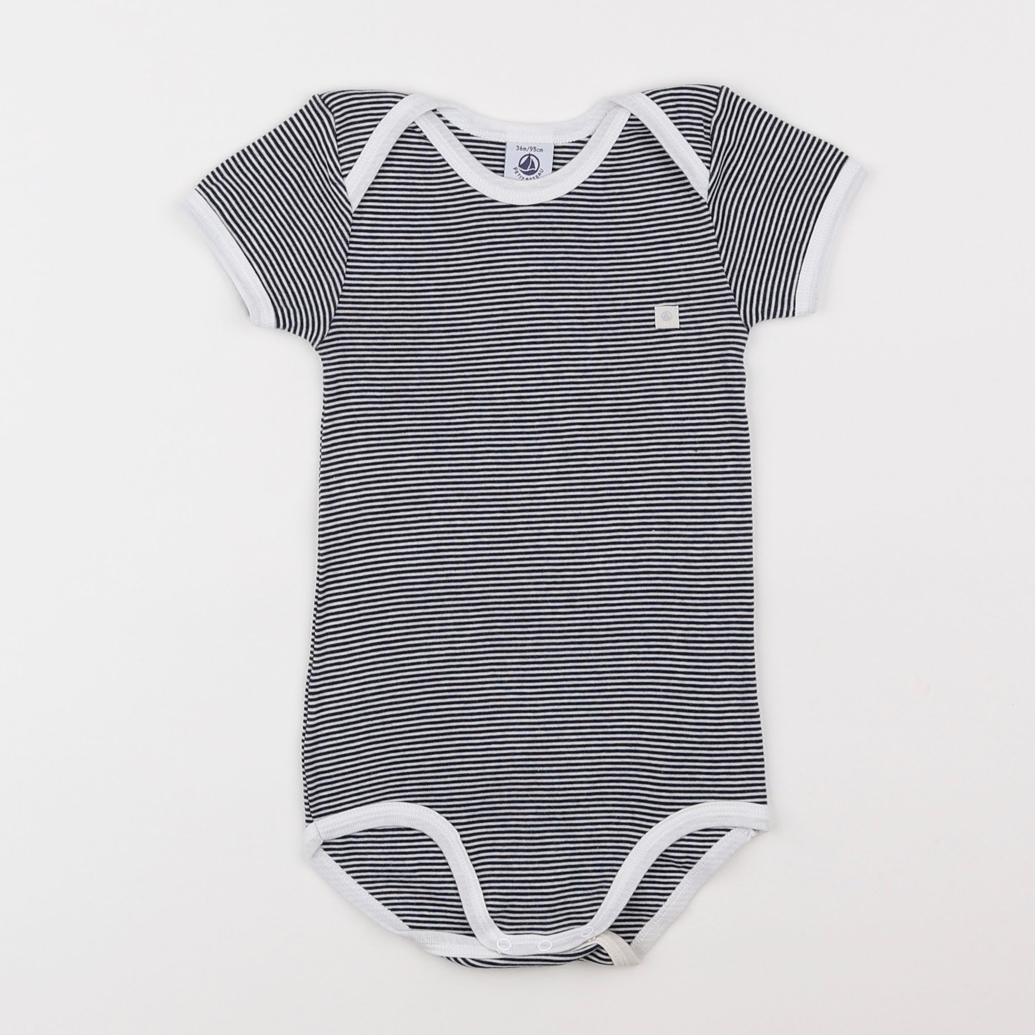 Petit Bateau - body bleu - 3 ans