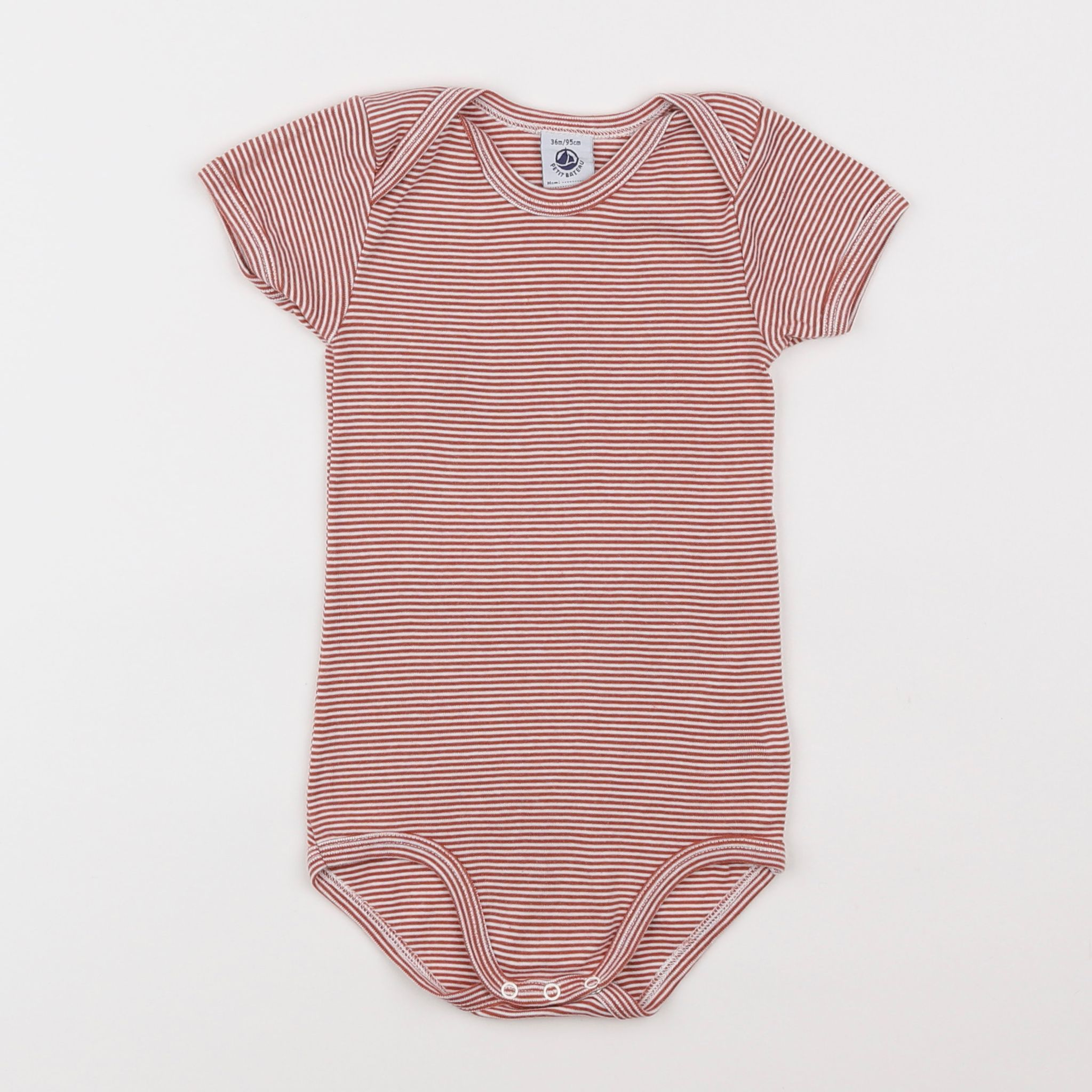 Petit Bateau - body rose, blanc - 3 ans