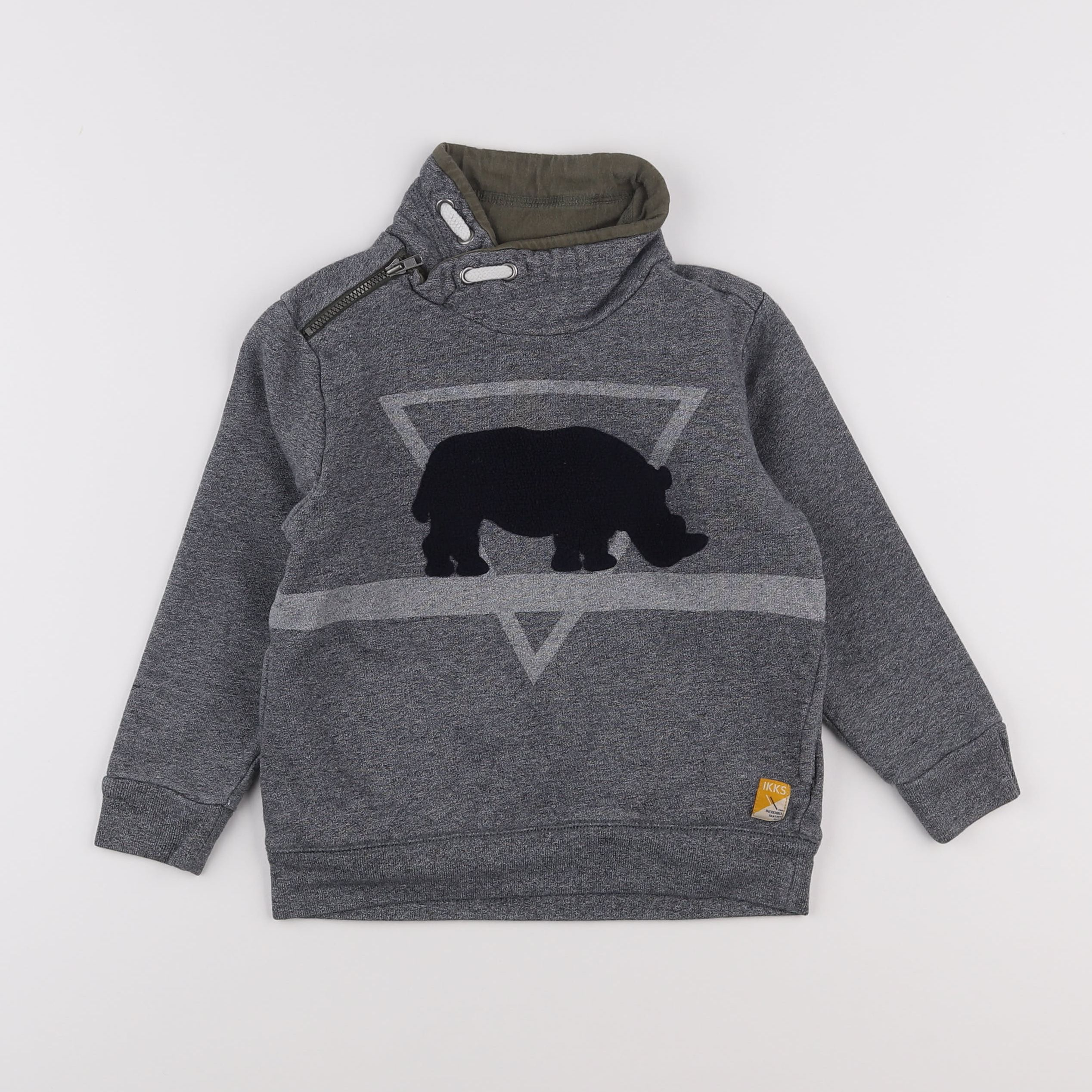 IKKS - sweat gris - 5 ans