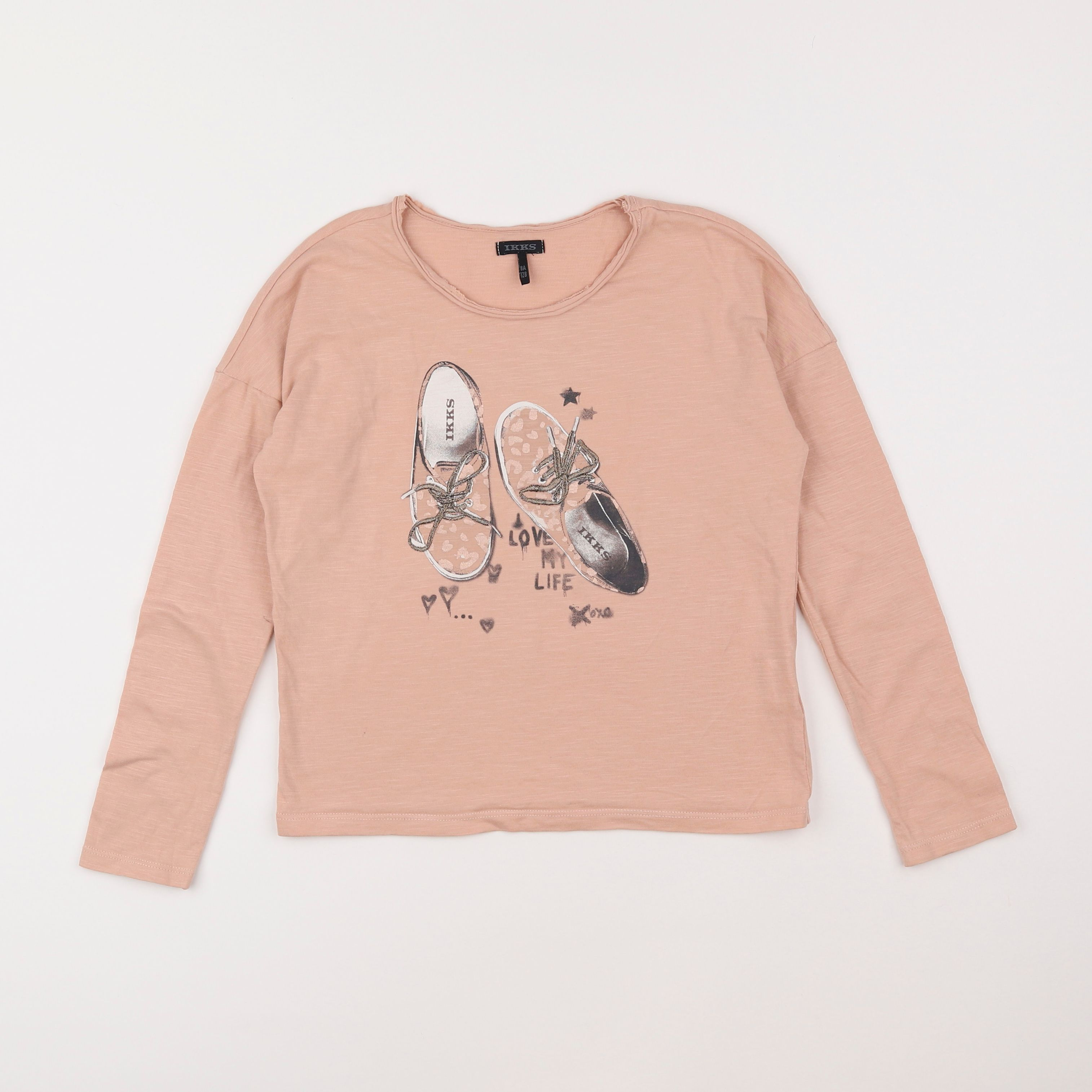 IKKS - tee-shirt rose - 8 ans