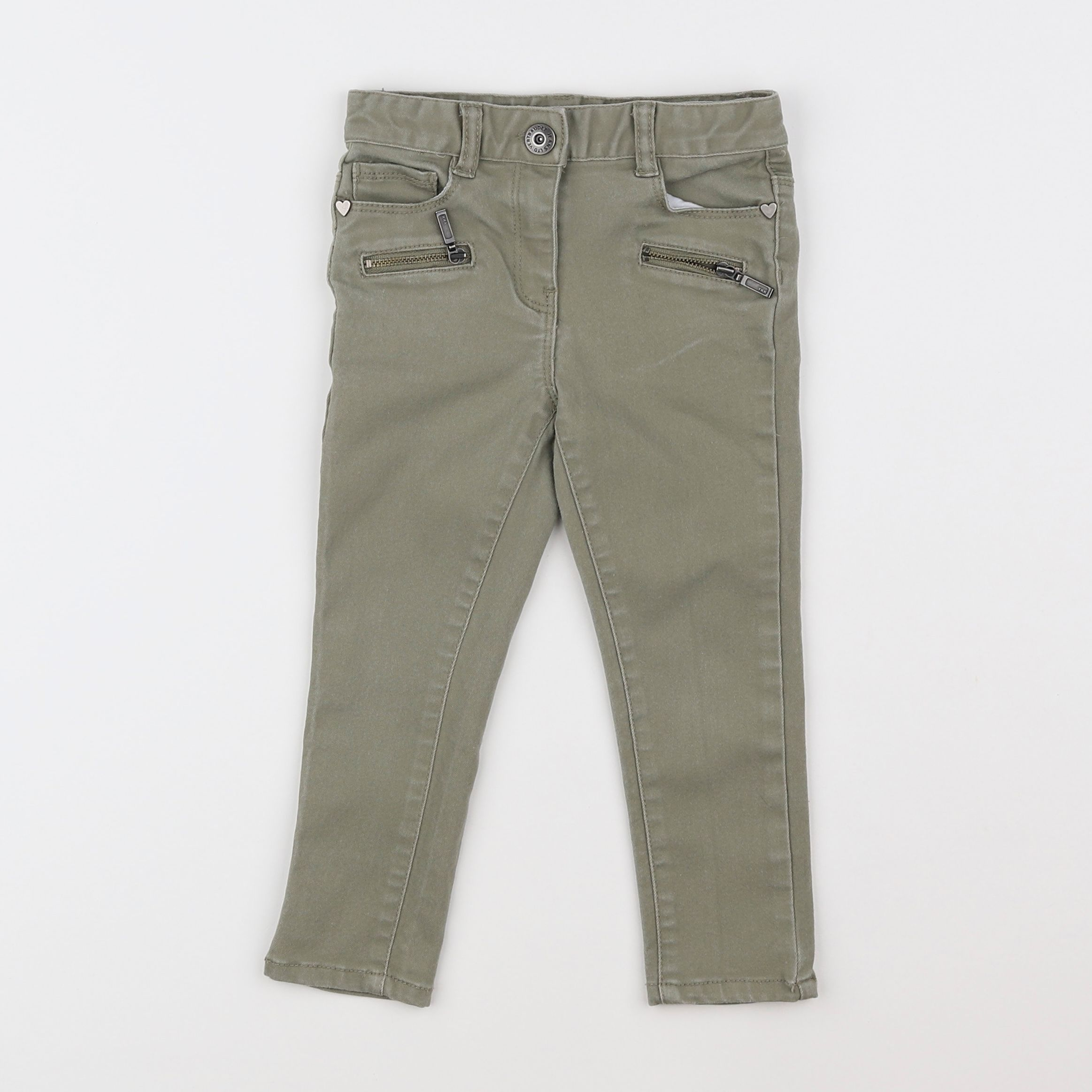 Vertbaudet - pantalon vert - 3 ans