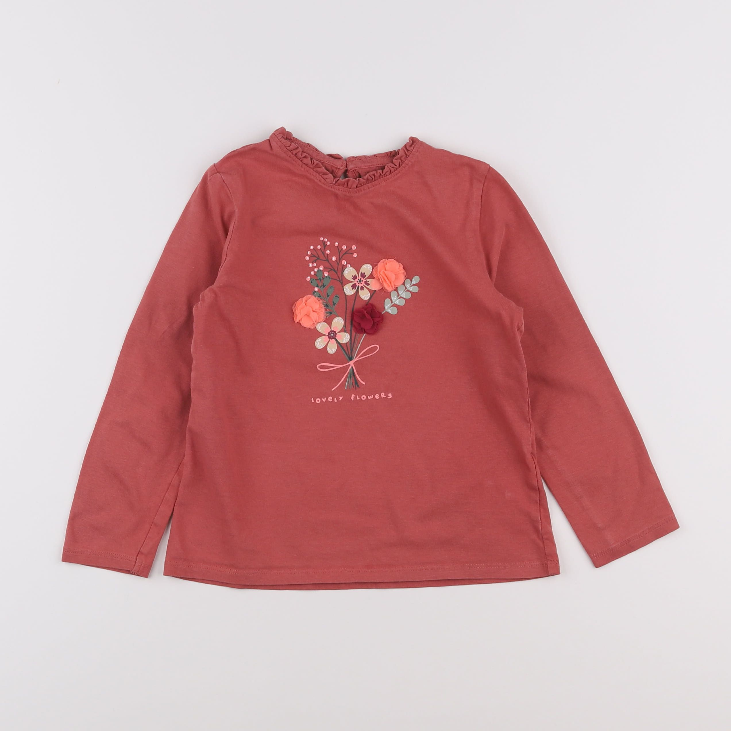 Vertbaudet - tee-shirt rose - 6 ans