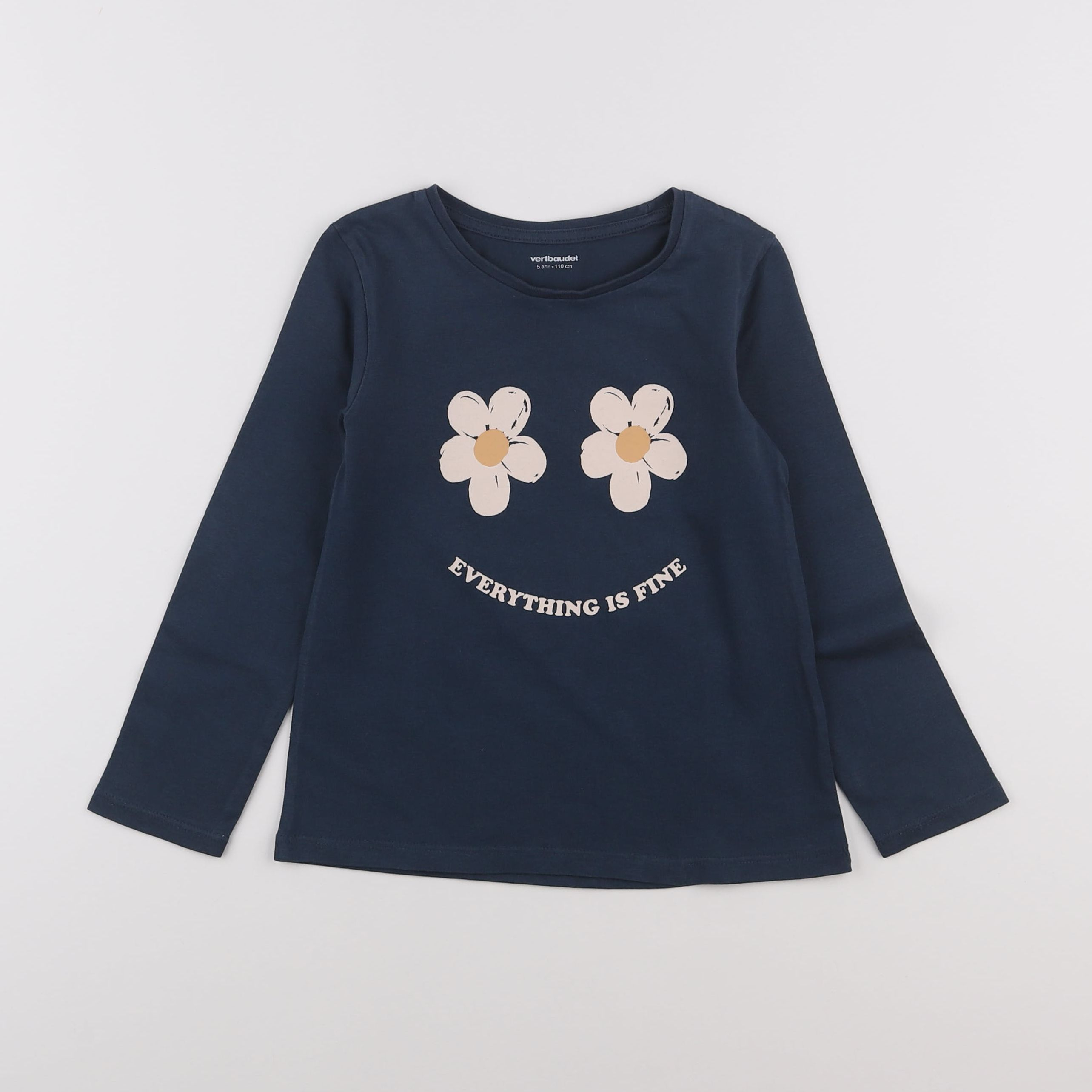 Vertbaudet - tee-shirt bleu - 5 ans