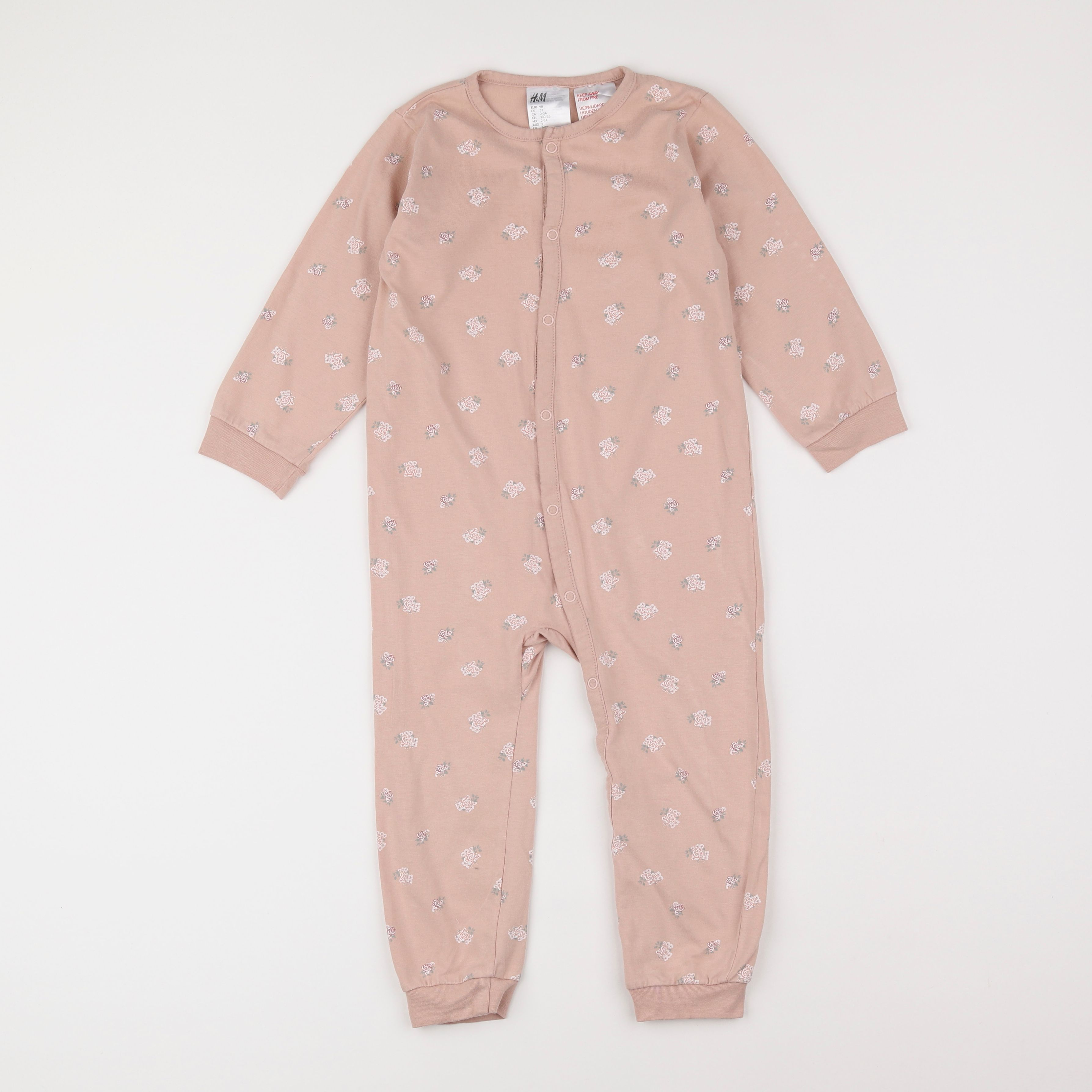 H&M - pyjama coton rose - 3 ans