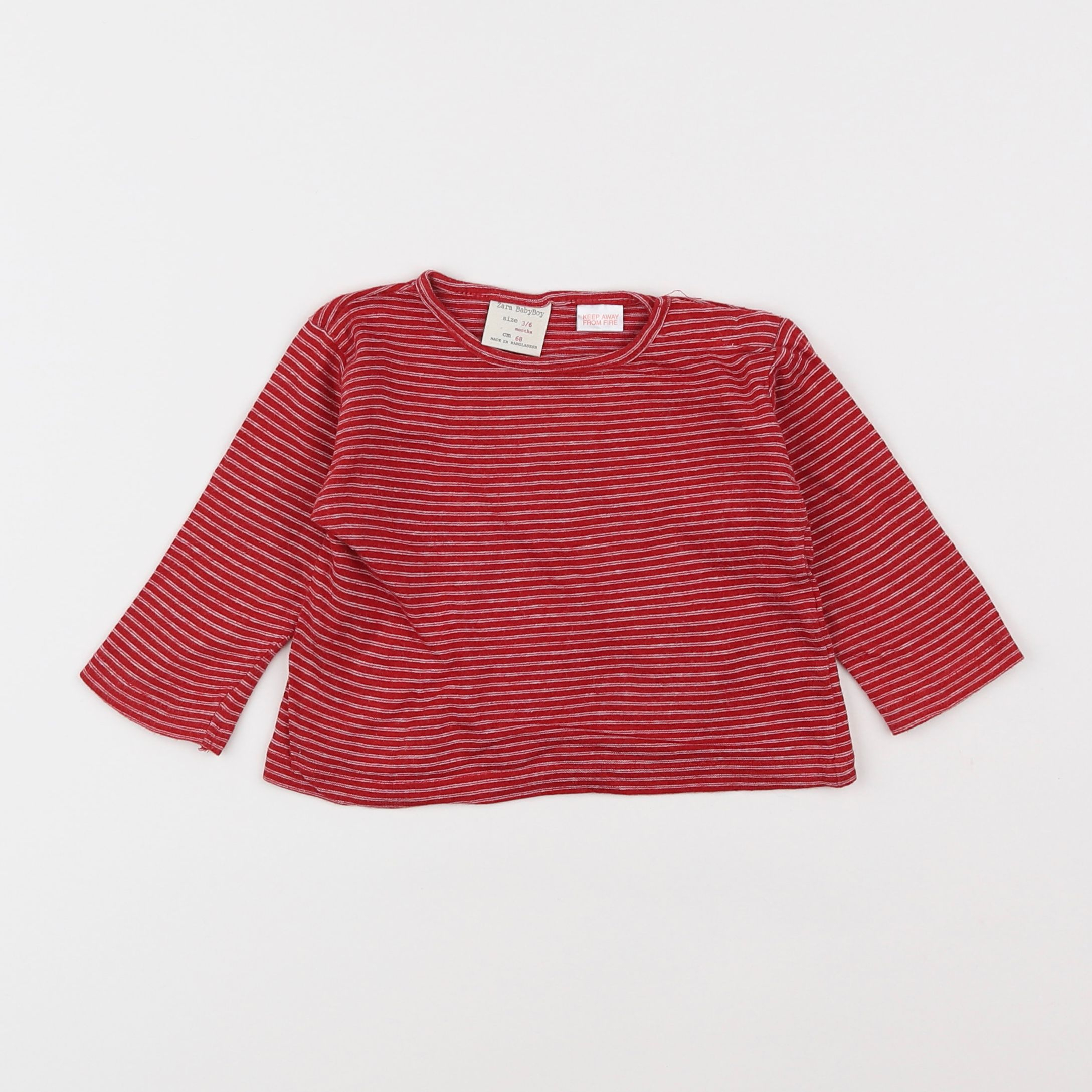 Zara - tee-shirt rouge - 3/6 mois