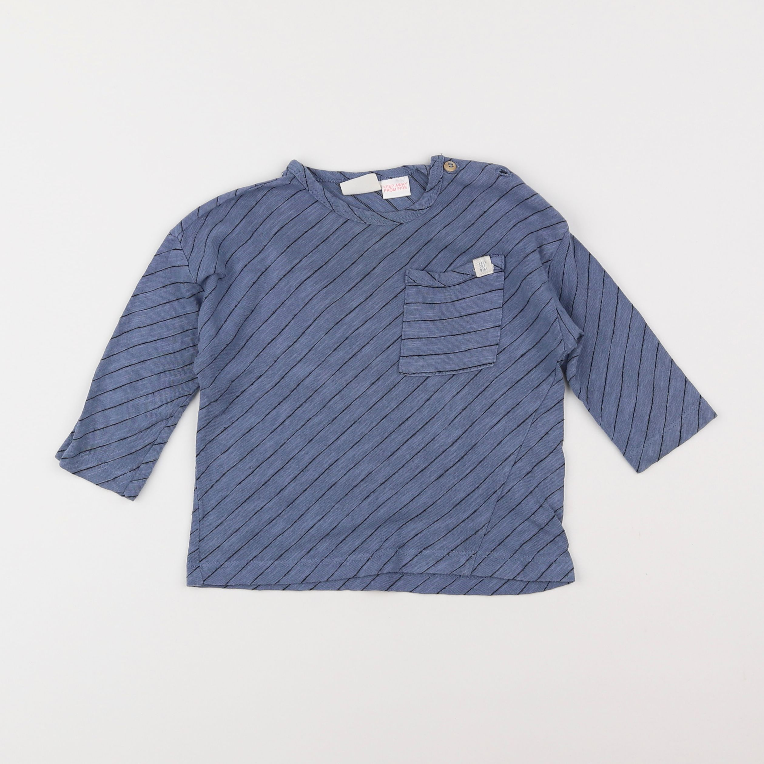 Zara - tee-shirt bleu - 3/6 mois