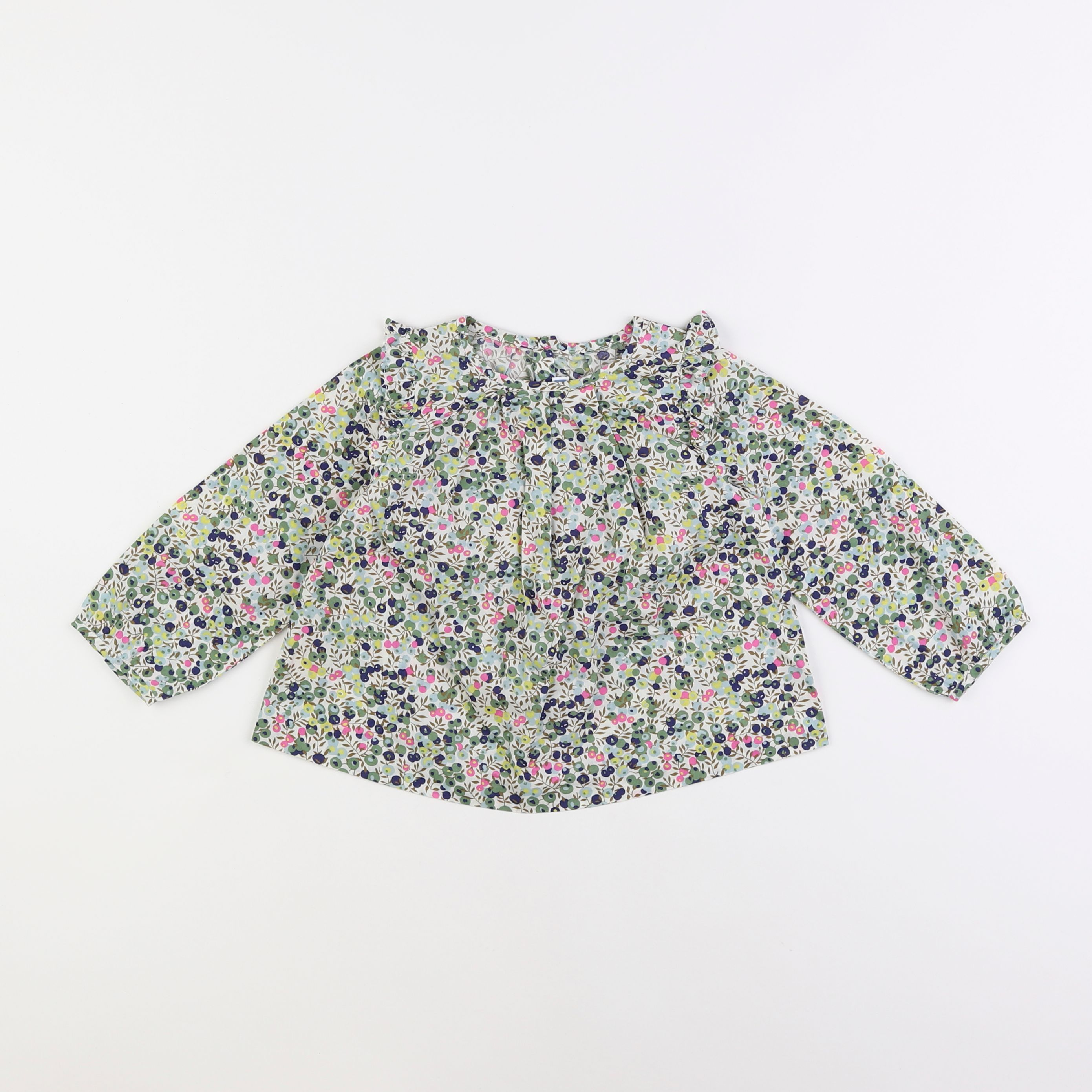 Jacadi - blouse liberty vert - 2 ans