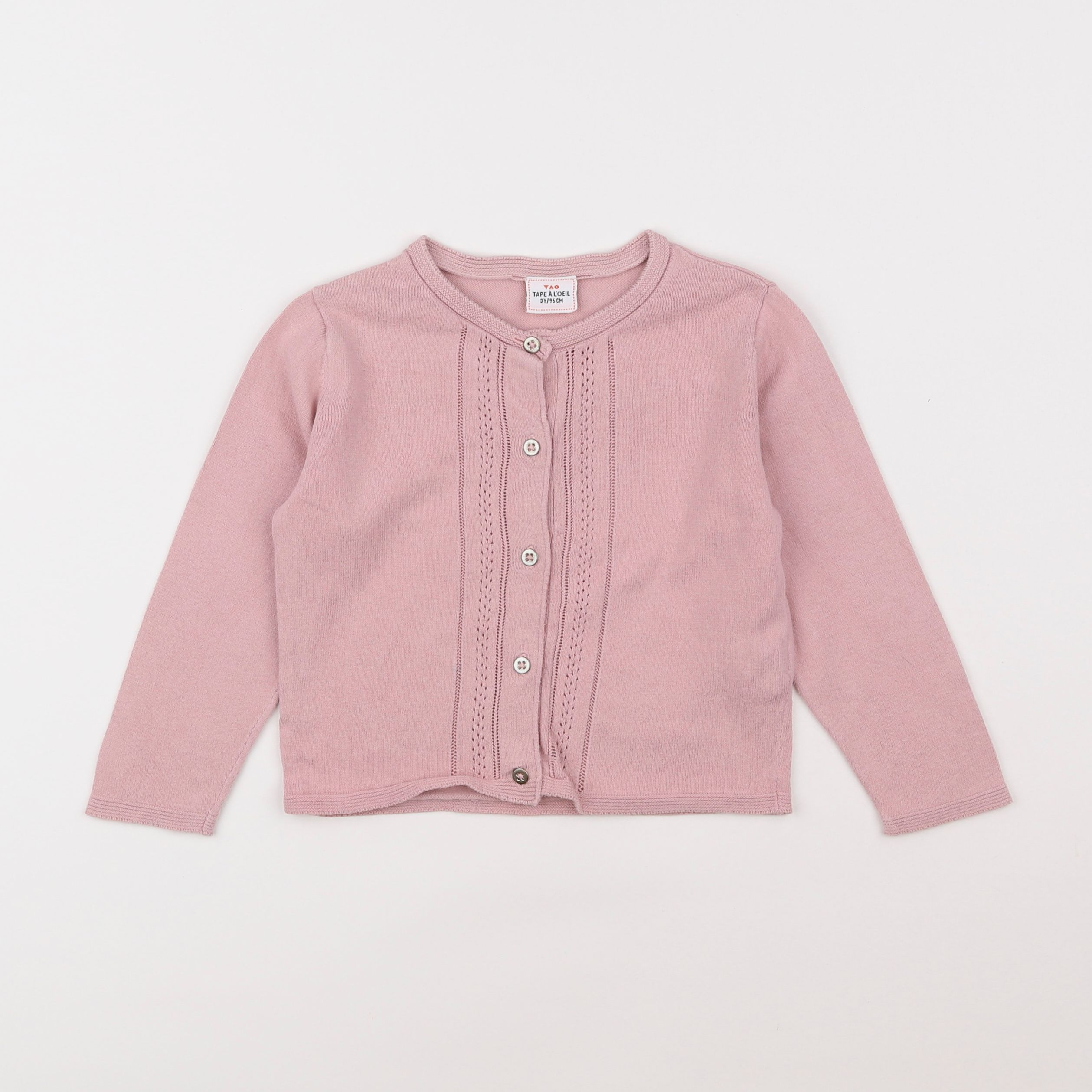 Tape à l'oeil - gilet rose - 3 ans