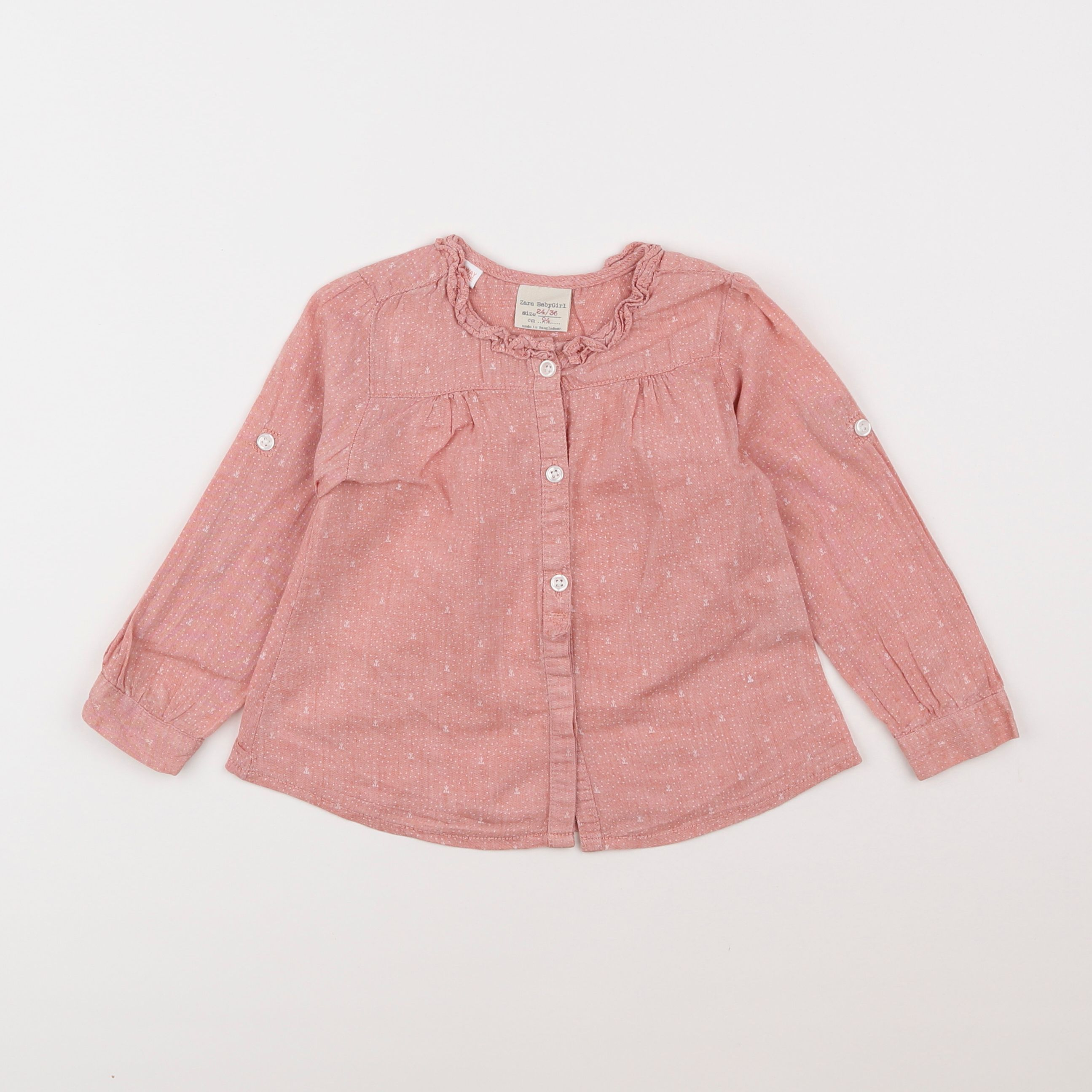 Zara - blouse rose - 2/3 ans