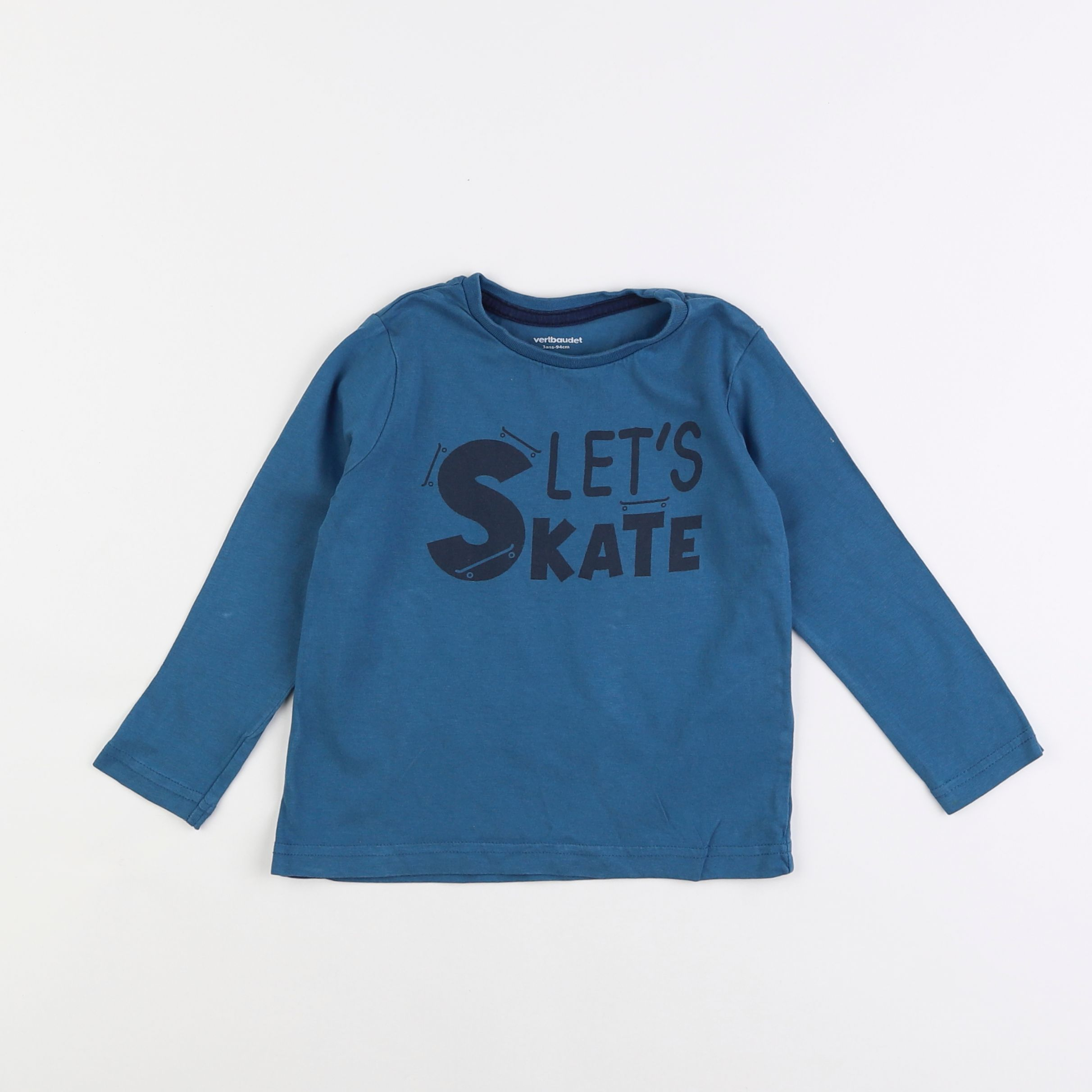 Vertbaudet - tee-shirt bleu - 3 ans