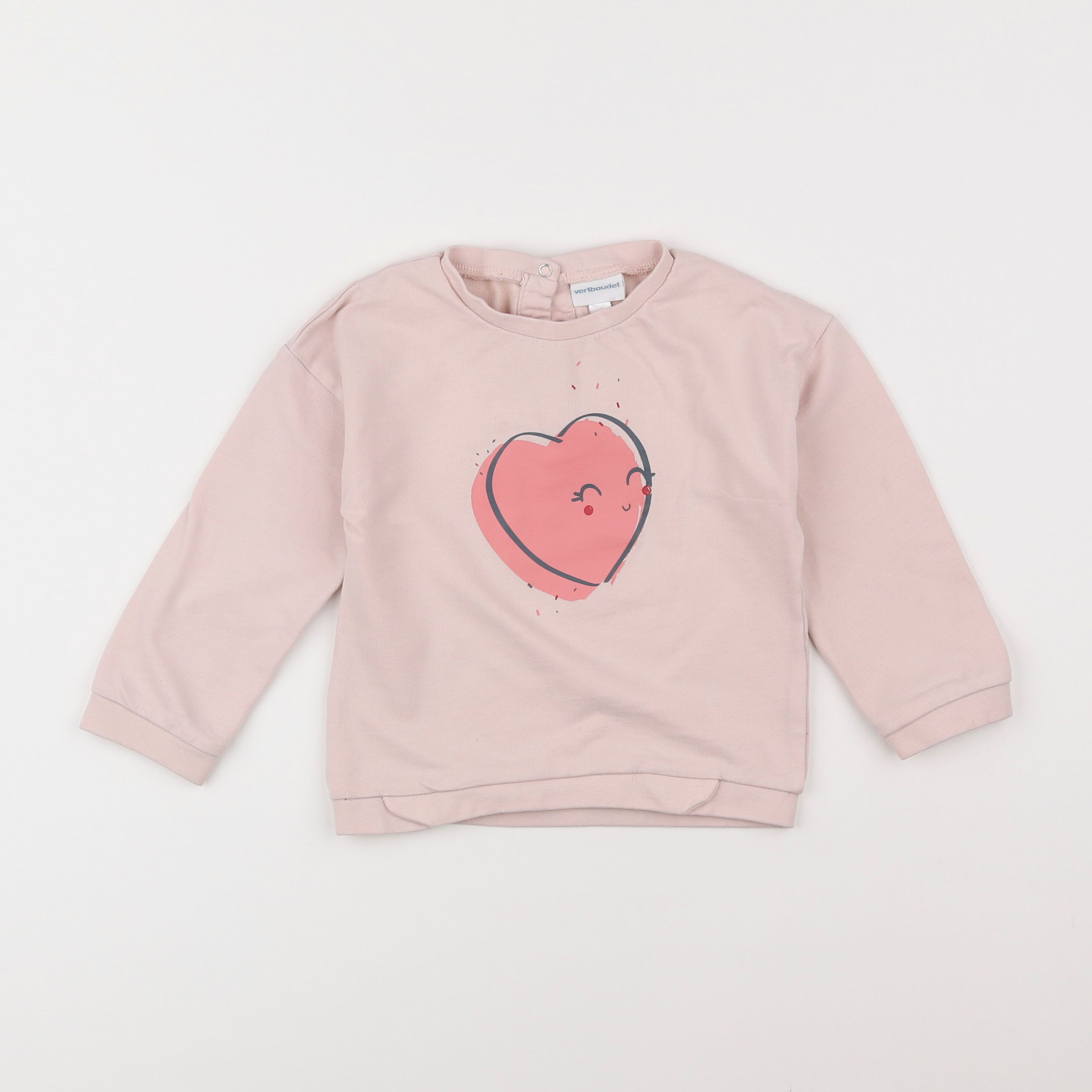 Vertbaudet - sweat rose - 3 ans