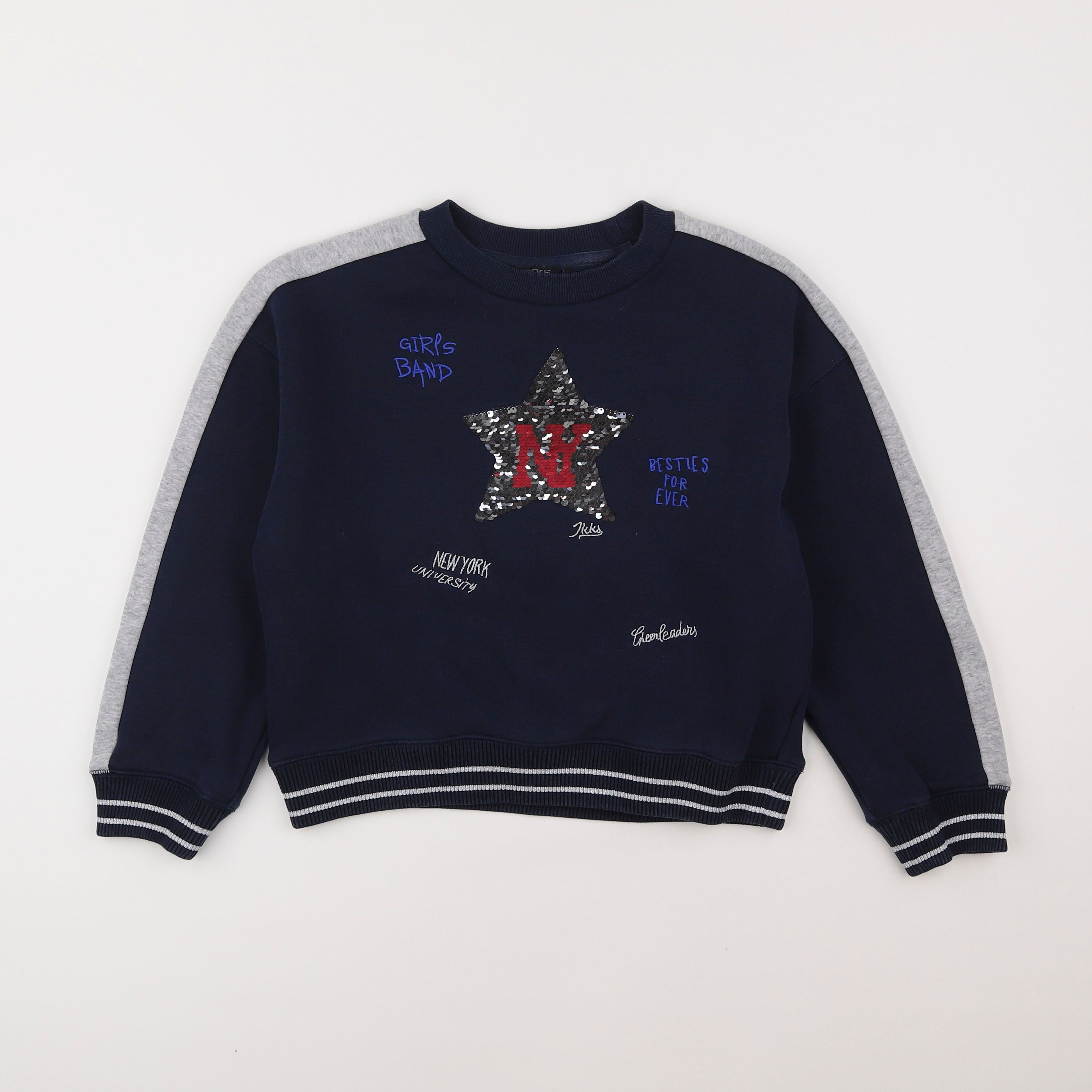 IKKS - sweat bleu - 10 ans