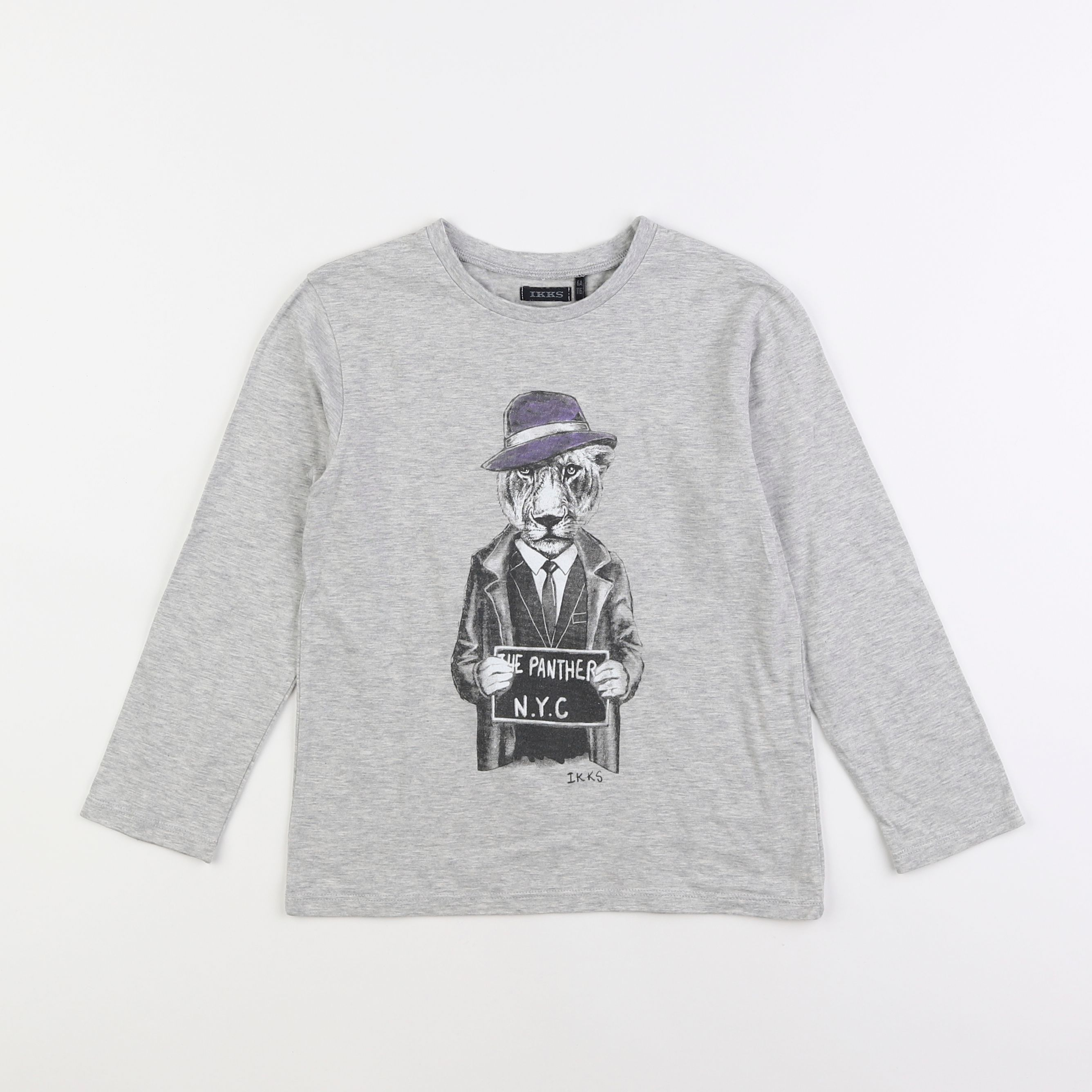 IKKS - tee-shirt gris - 6 ans