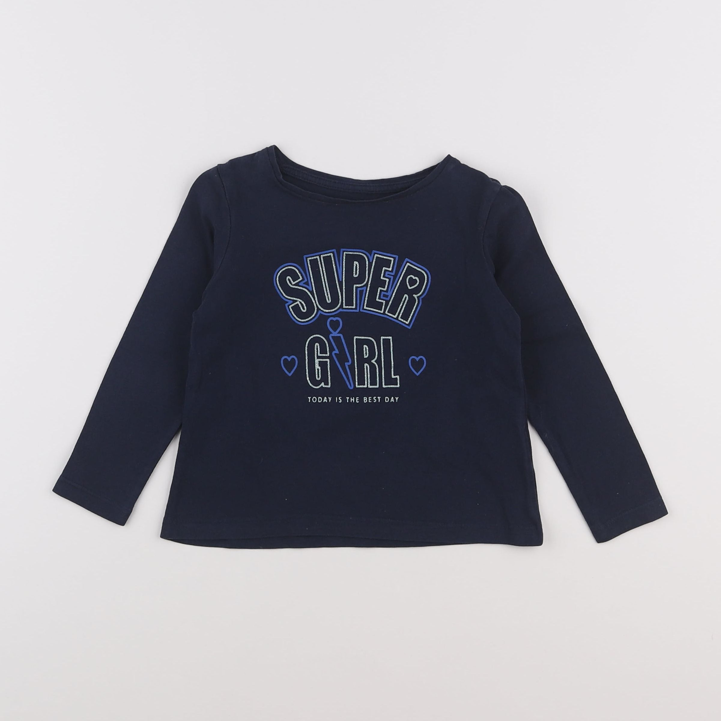 Vertbaudet - tee-shirt bleu - 3 ans