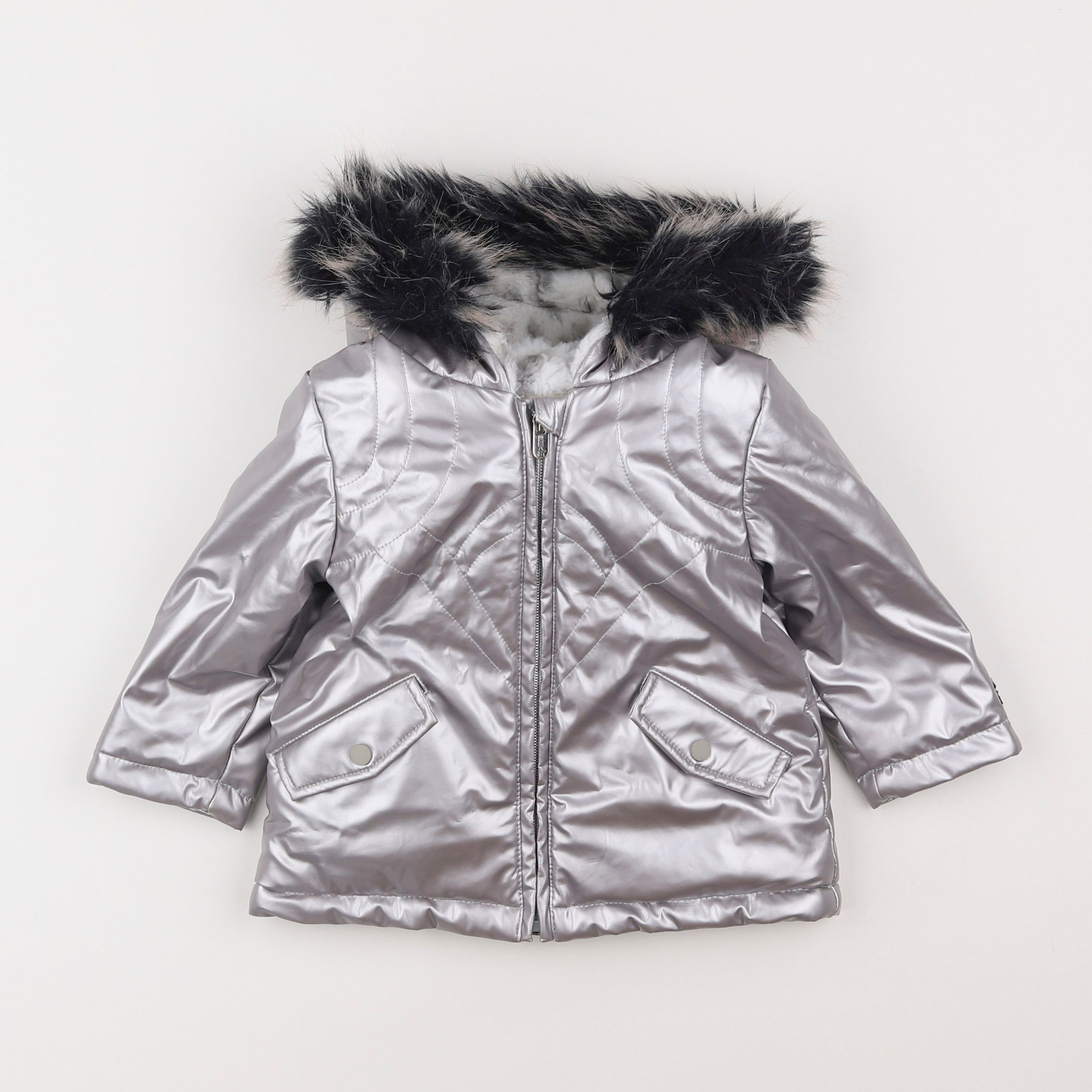 IKKS - parka argent - 18 mois