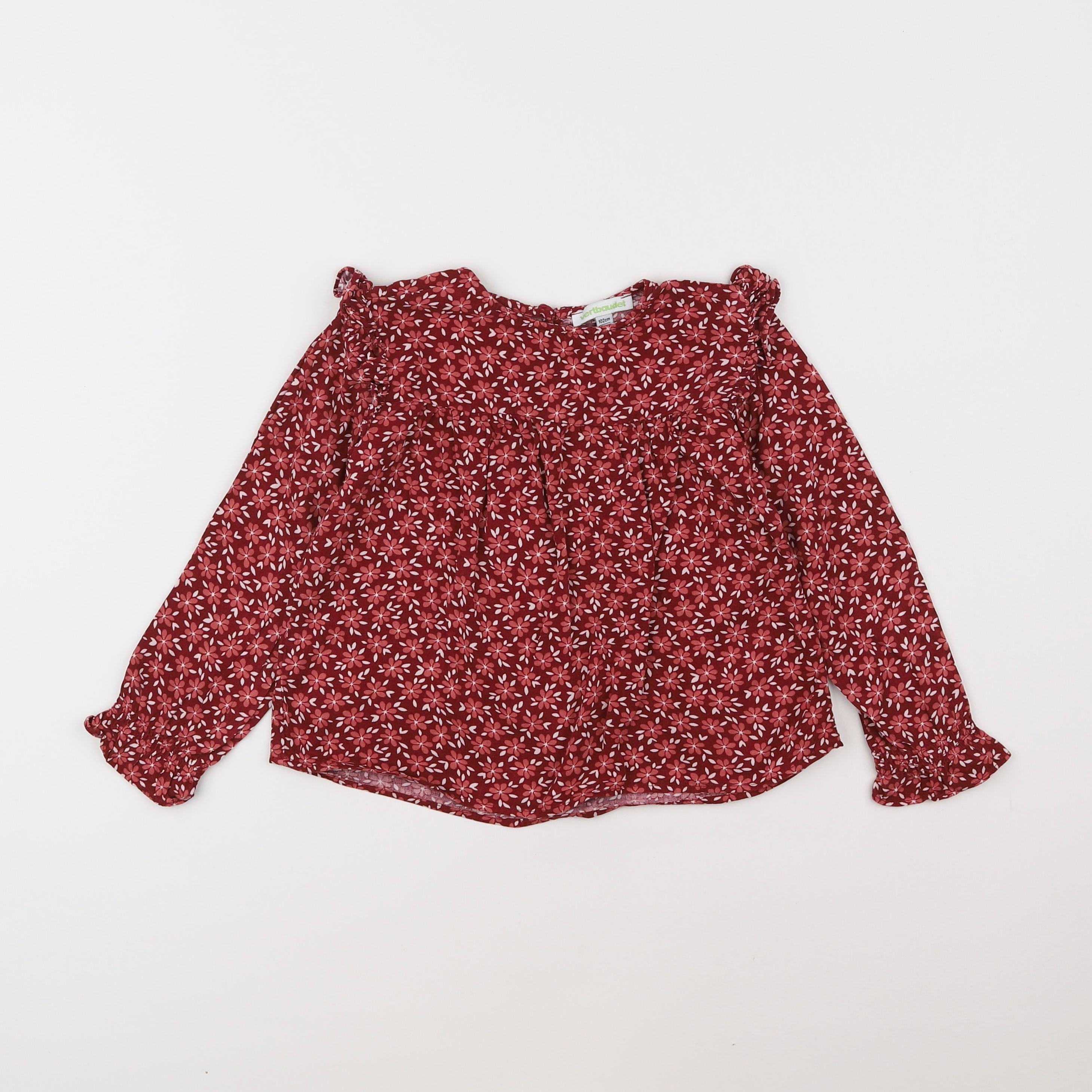 Vertbaudet - blouse rouge - 4 ans