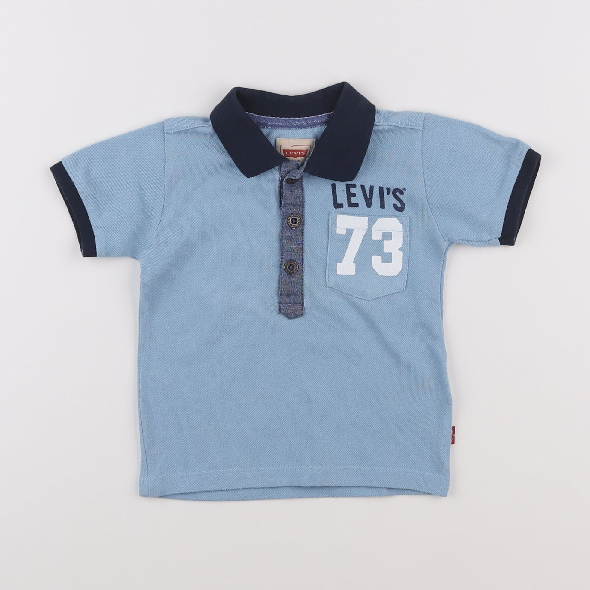 Levi's - polo bleu - 12 mois