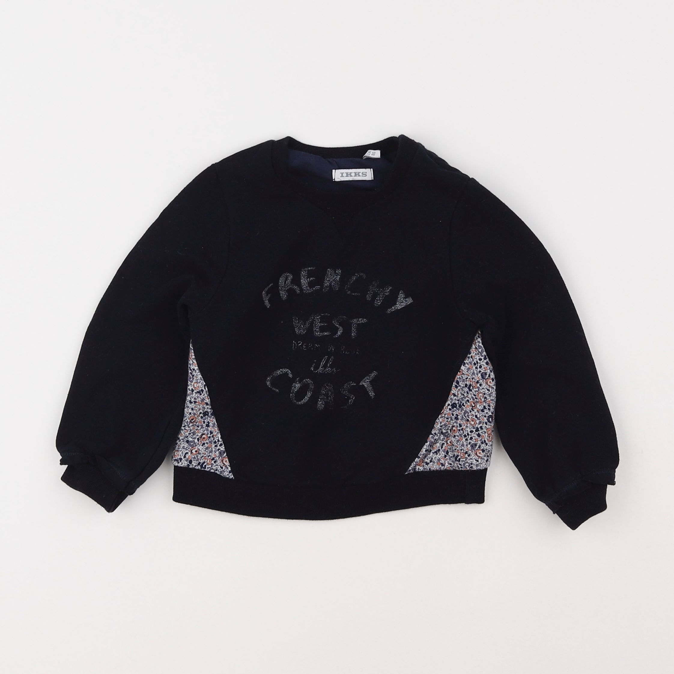 IKKS - sweat bleu - 2 ans