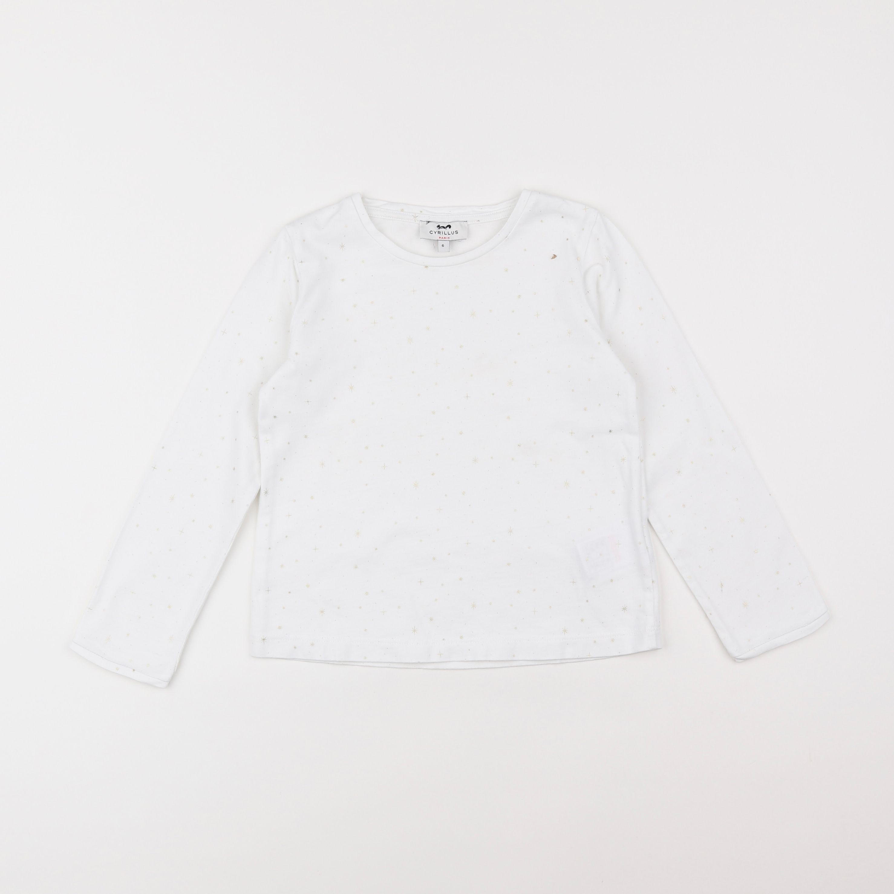 Cyrillus - tee-shirt blanc, or - 6 ans