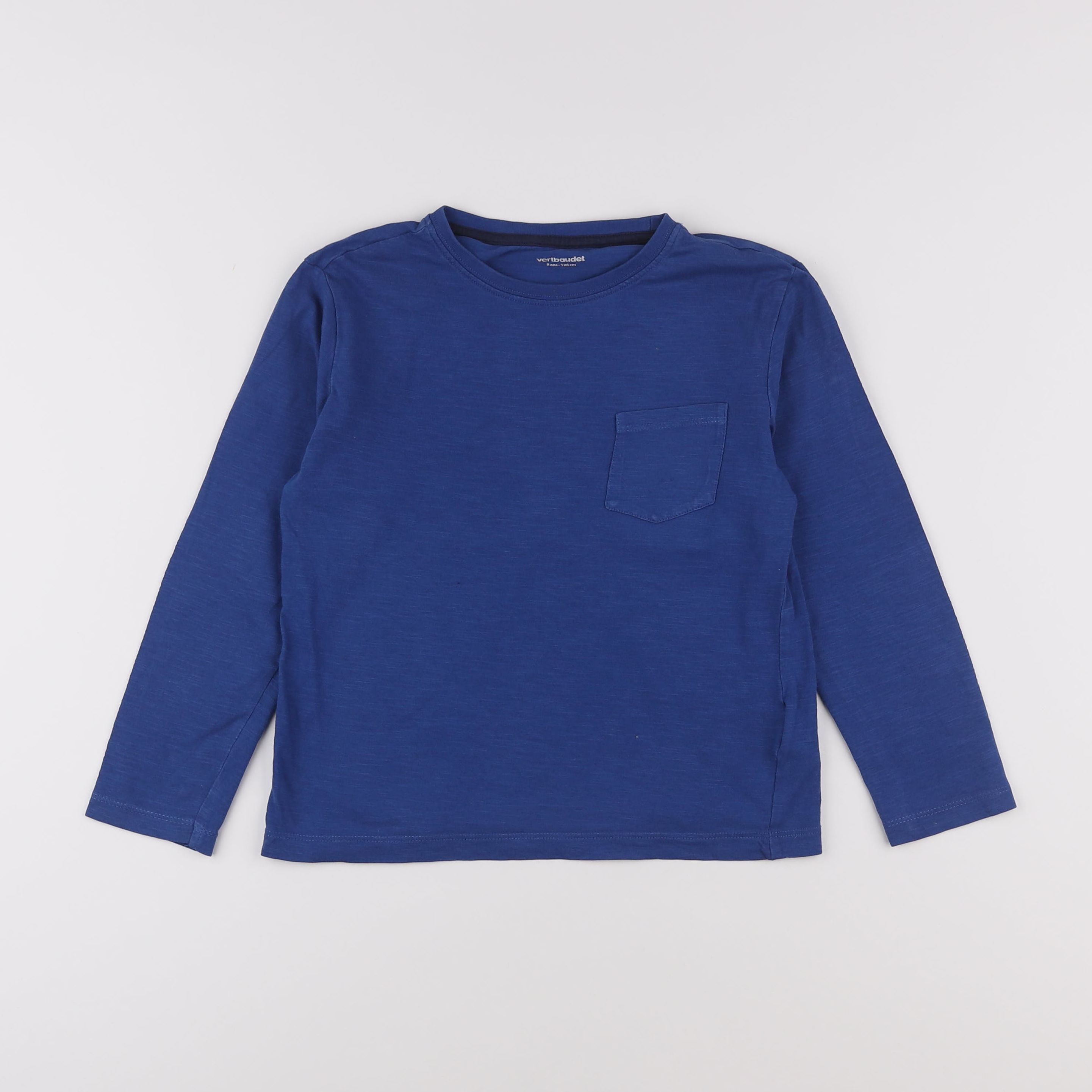 Vertbaudet - tee-shirt bleu - 8 ans