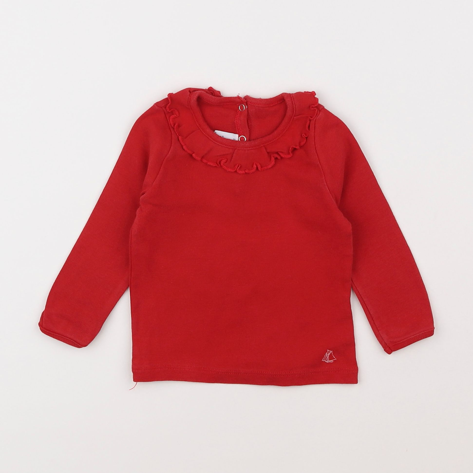 Petit Bateau - tee-shirt rouge - 12 mois