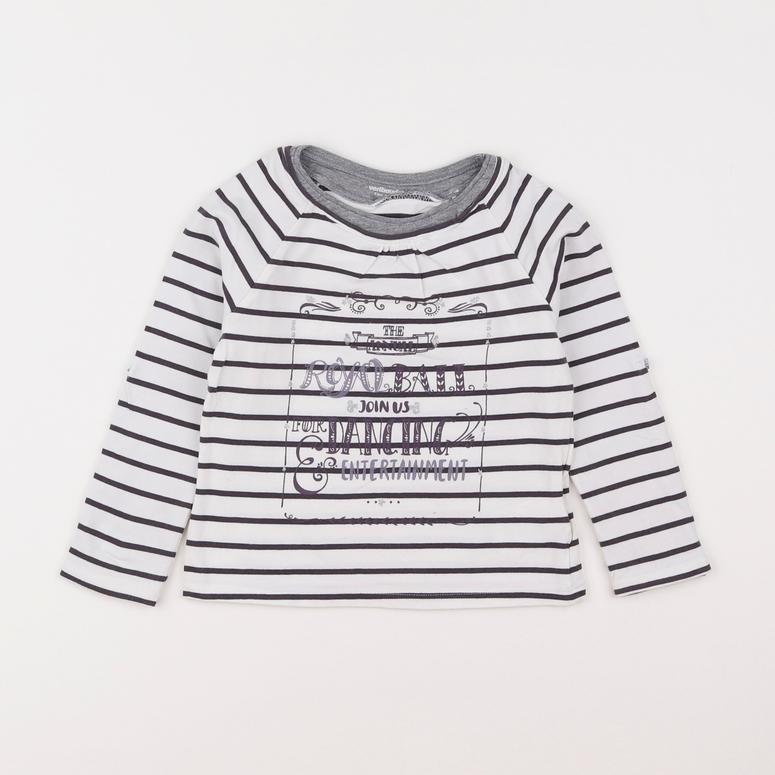 Vertbaudet - tee-shirt gris - 5 ans