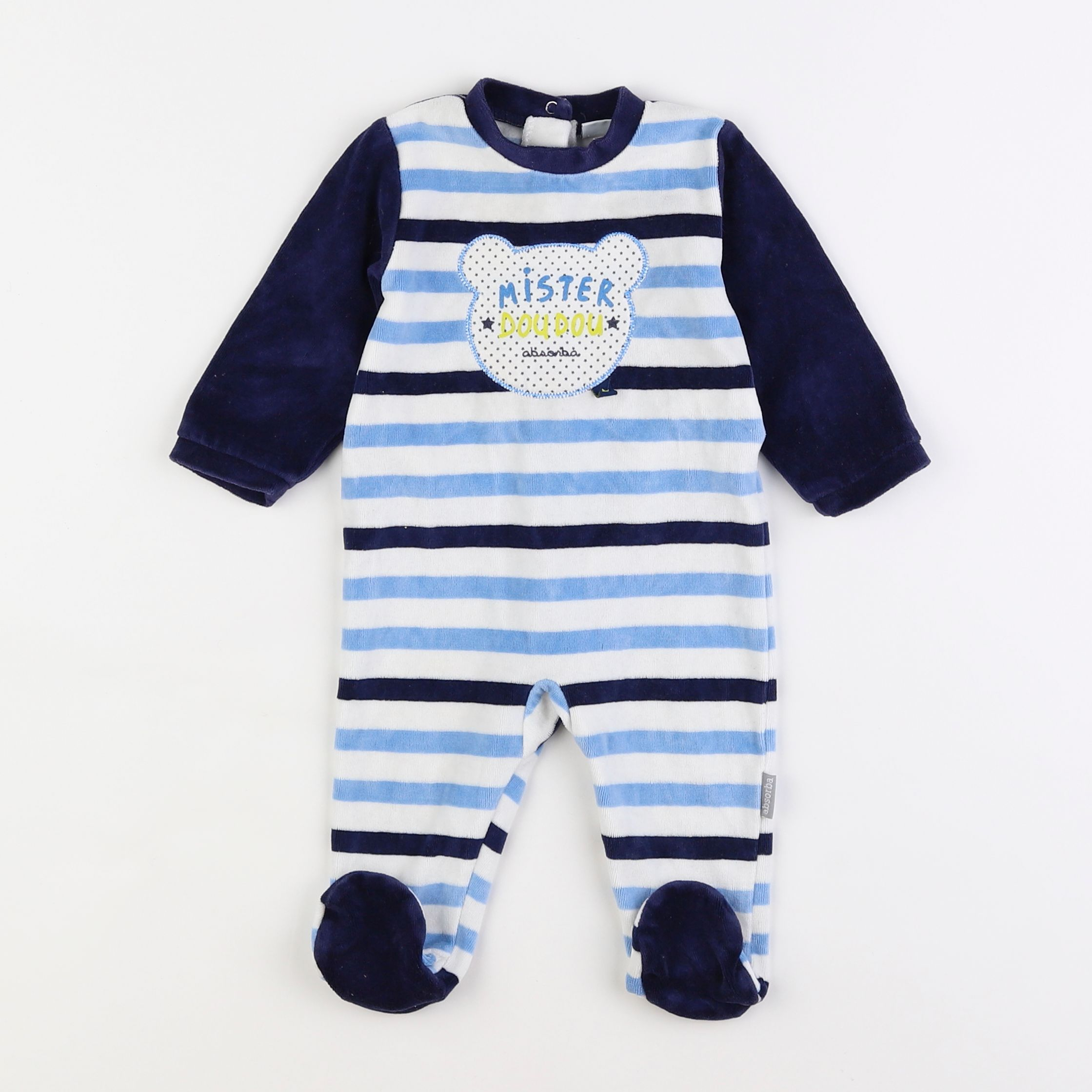 Absorba - pyjama velours bleu - 6 mois